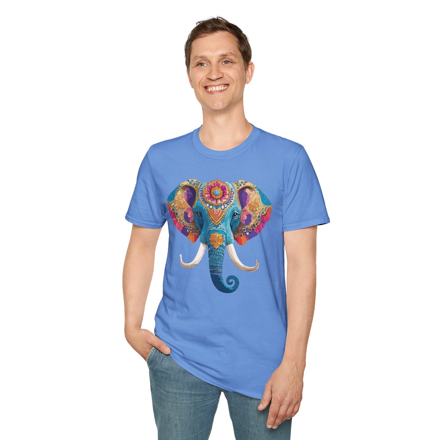 Elephant Shirt, T Shirt with Elephant, Elephant on T Shirt, T Shirt with Animation, Animals Tee Shirt