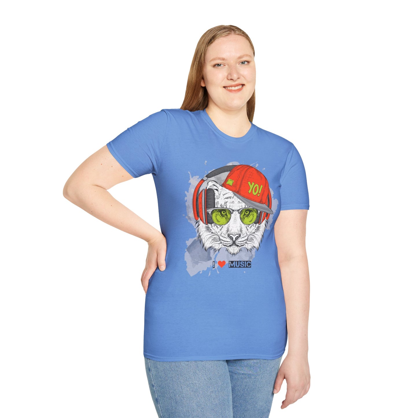 I love Music Animals Shirts, Shirt with Animals, Animals with Headphones Shirt