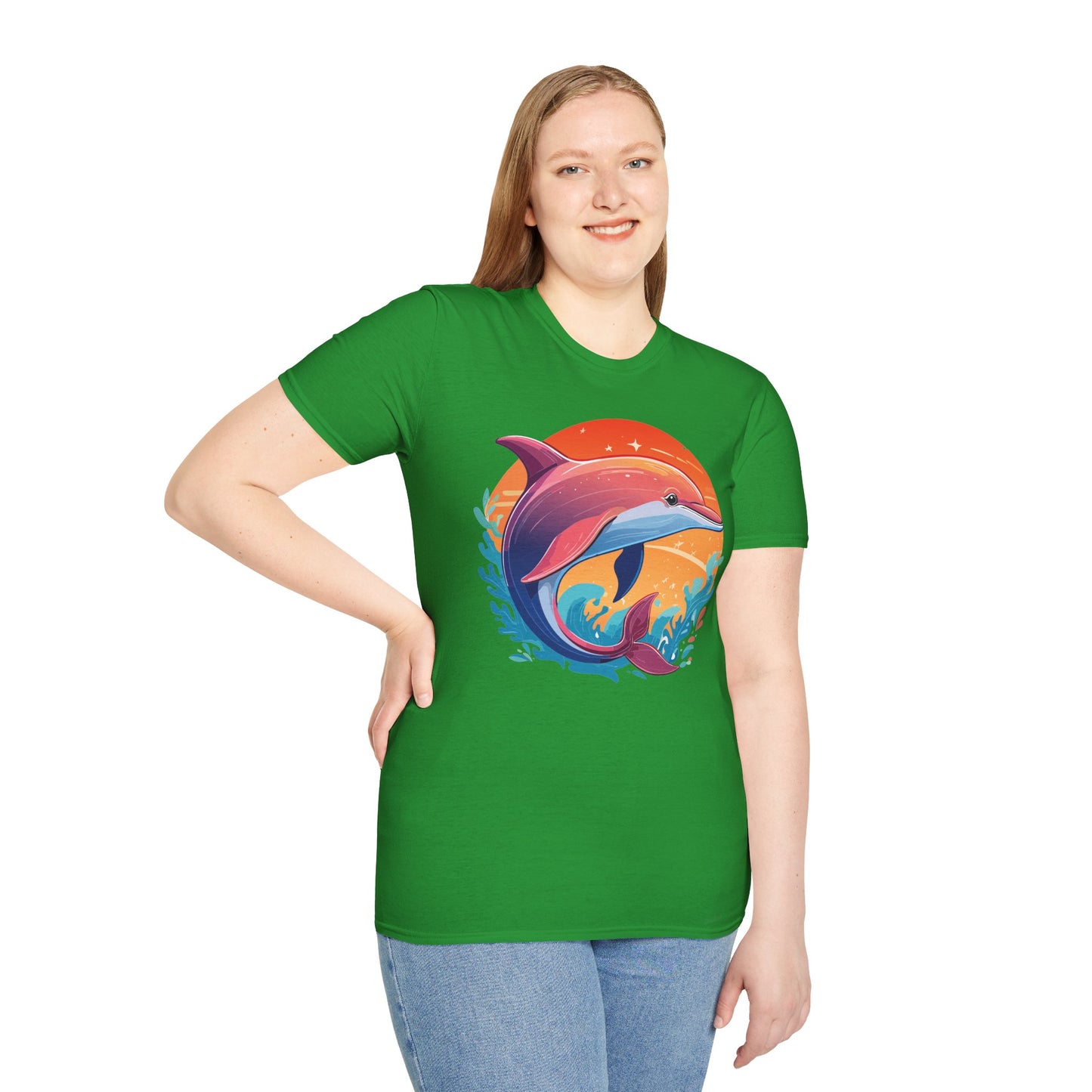 Dolphin Shirts, Shirt with Dolphin, Fish Tee Shirt, Animal Shirt