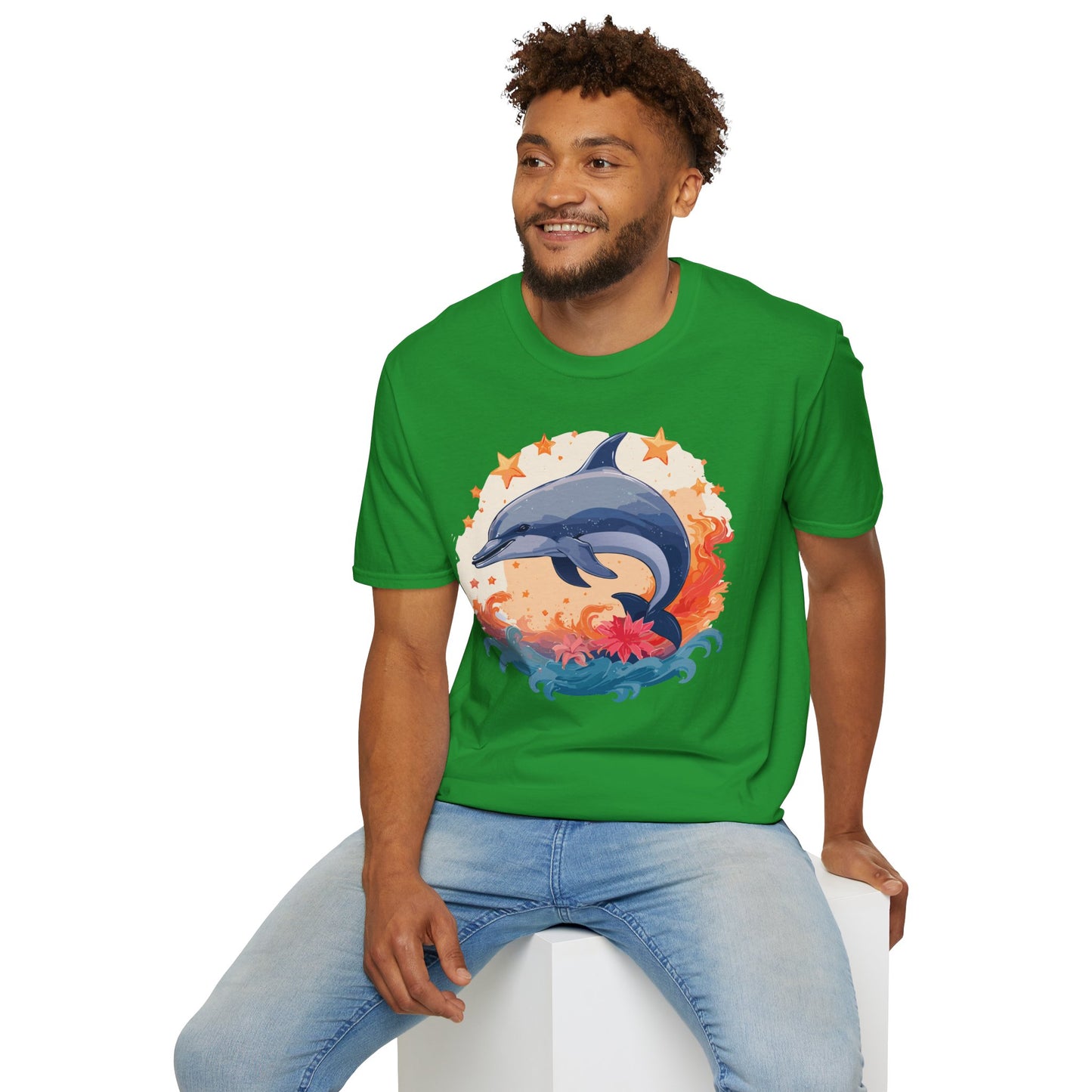 Dolphin Shirts, Shirt with Dolphin, Fish Tee Shirt, Animal Shirt