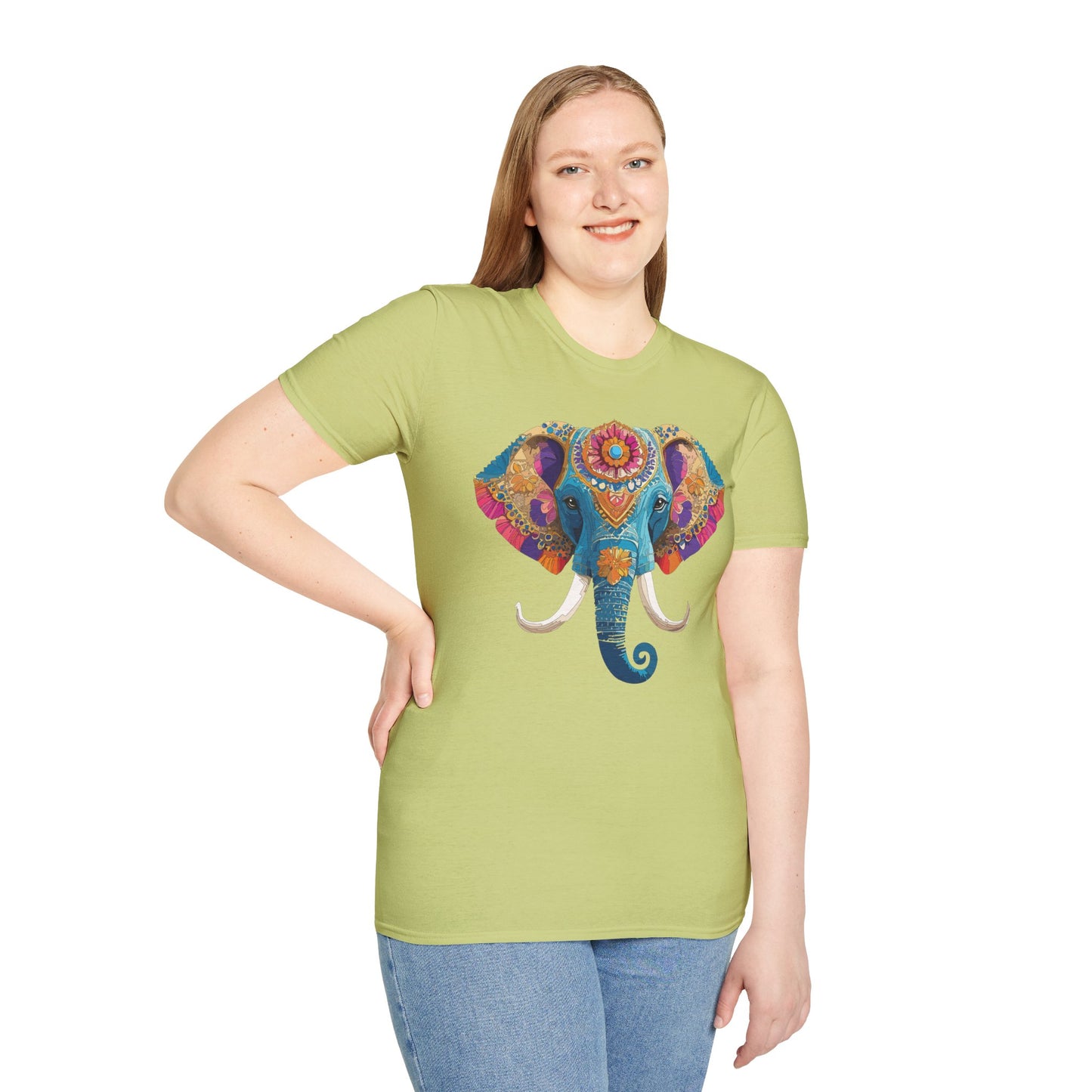 Elephant Shirt, T Shirt with Elephant, Elephant on T Shirt, T Shirt with Animation, Animals Tee Shirt