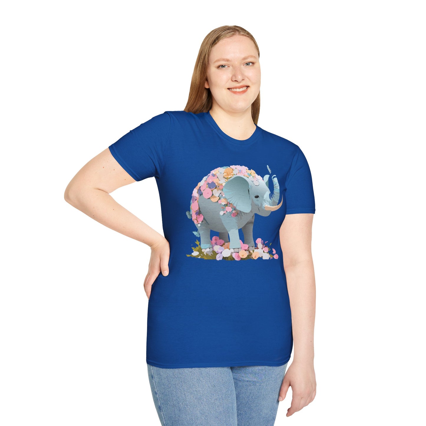 Elephant Shirt, T Shirt with Elephant, Elephant on T Shirt, T Shirt with Animation, Animals Tee Shirt