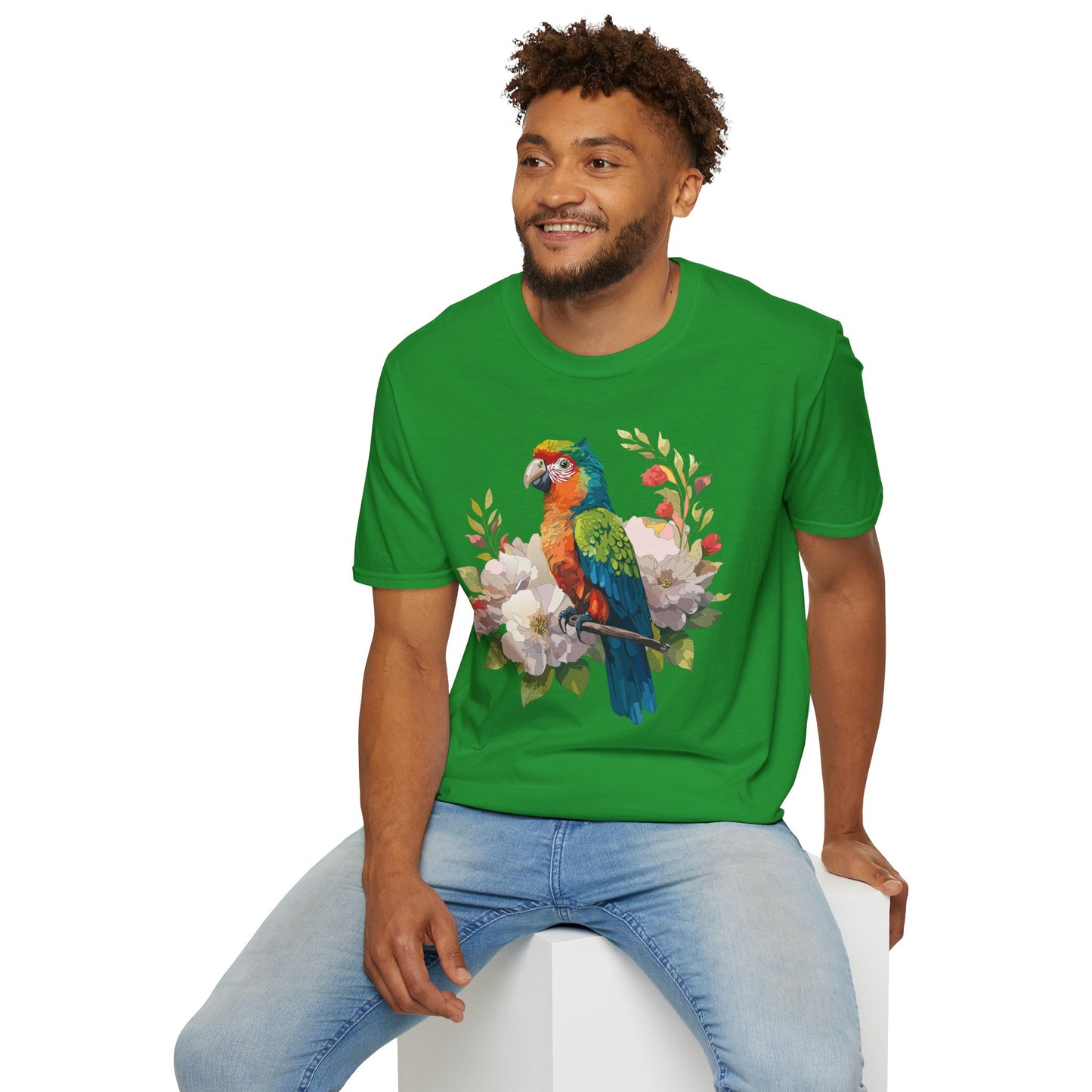 Bird T-Shirt, Floral Bird T Shirt, Shirt with Bird, Shirt with Animal