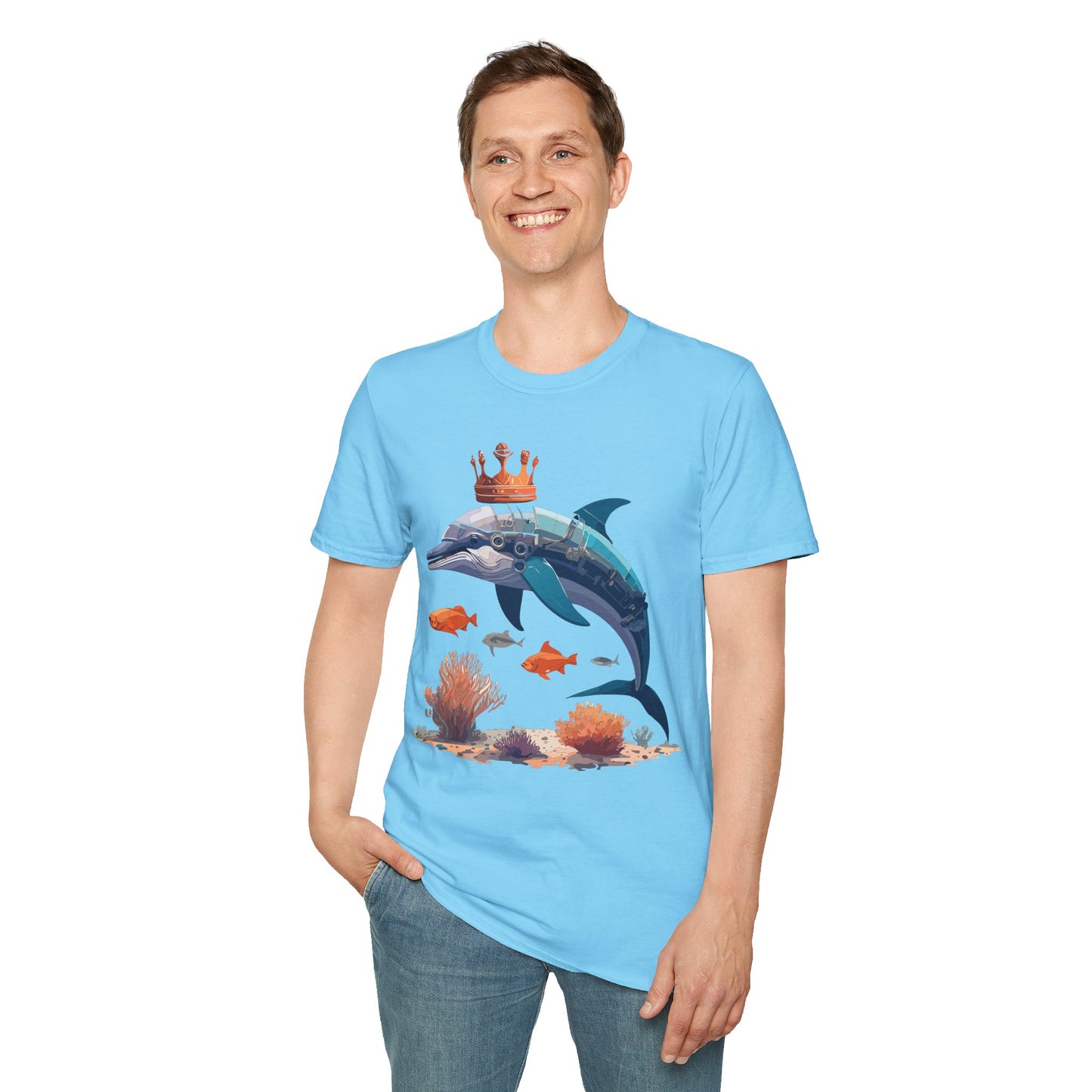 Dolphin Shirts, Shirt with Dolphin, Fish Tee Shirt, Animal Shirt