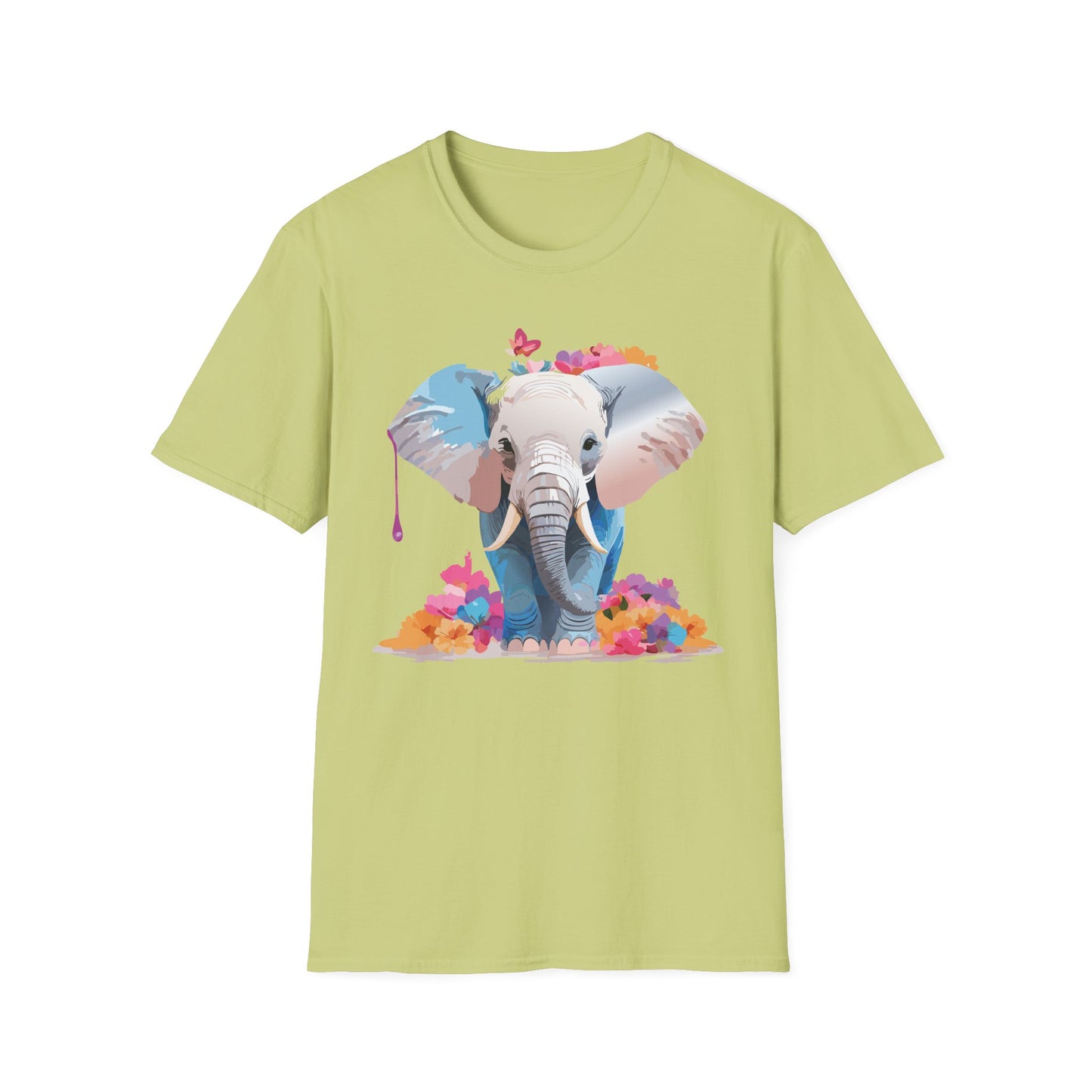 Elephant Shirt, T Shirt with Elephant, Elephant on T Shirt, T Shirt with Animation, Animals Tee Shirt