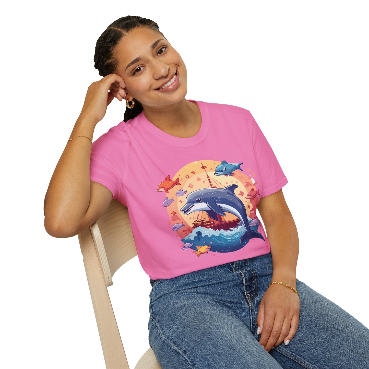 Dolphin Shirts, Shirt with Dolphin, Fish Tee Shirt, Animal Shirt