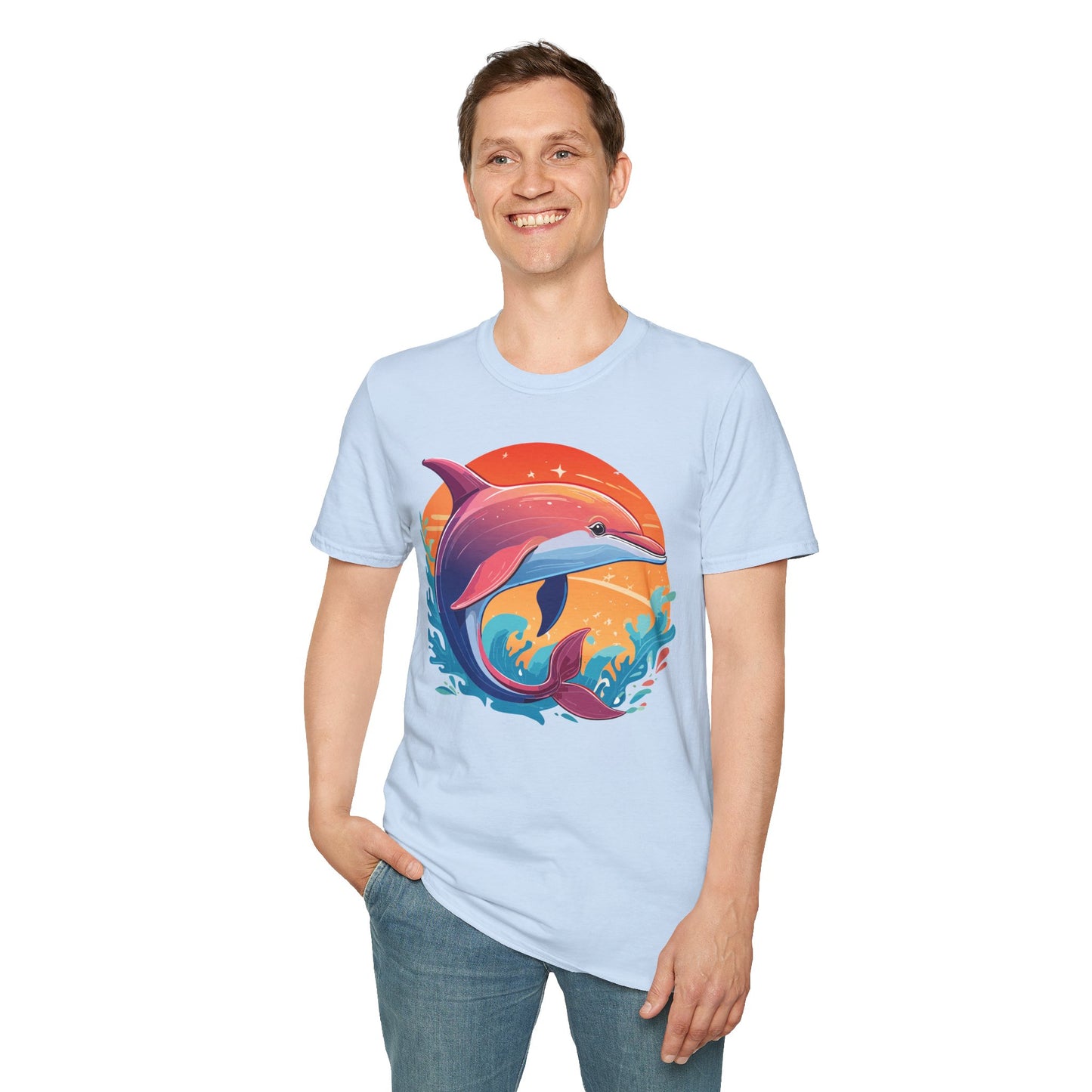 Dolphin Shirts, Shirt with Dolphin, Fish Tee Shirt, Animal Shirt