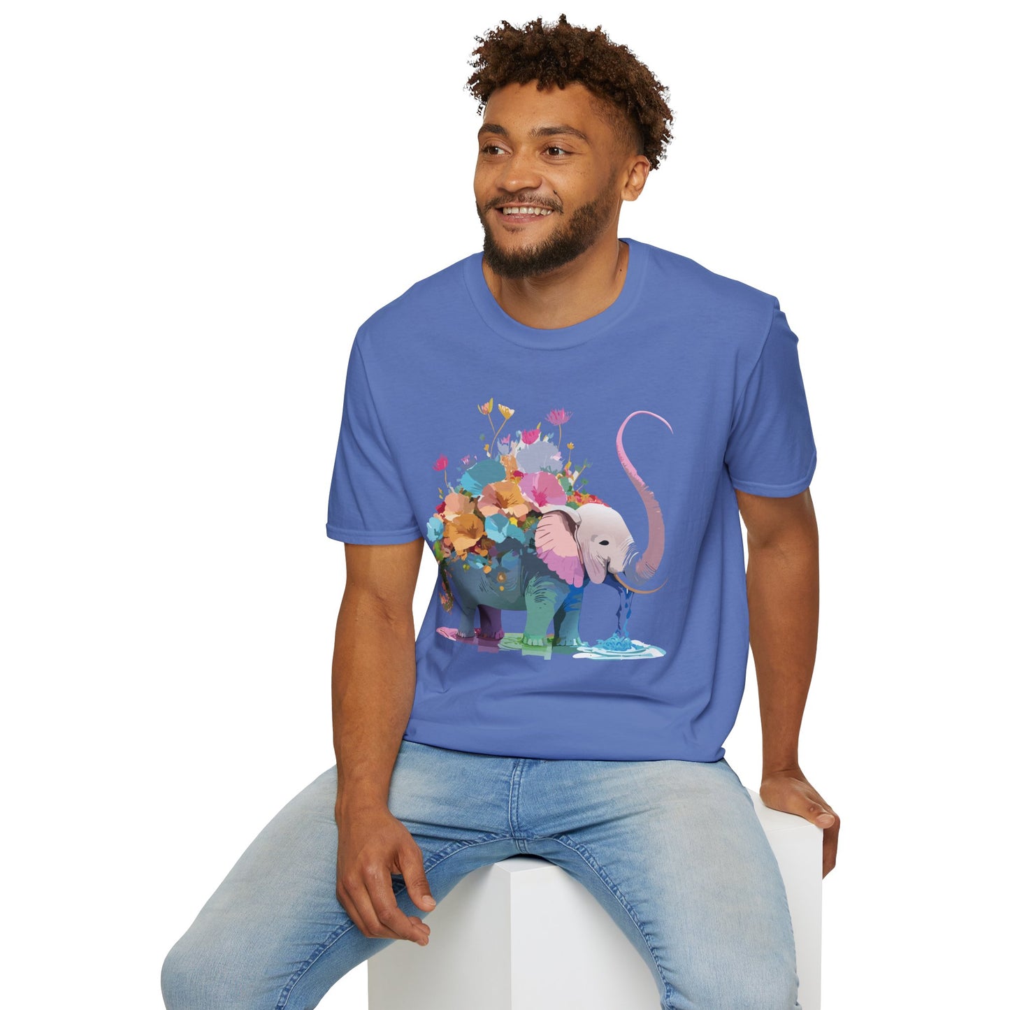 Elephant Shirt, T Shirt with Elephant, Elephant on T Shirt, T Shirt with Animation, Animals Tee Shirt