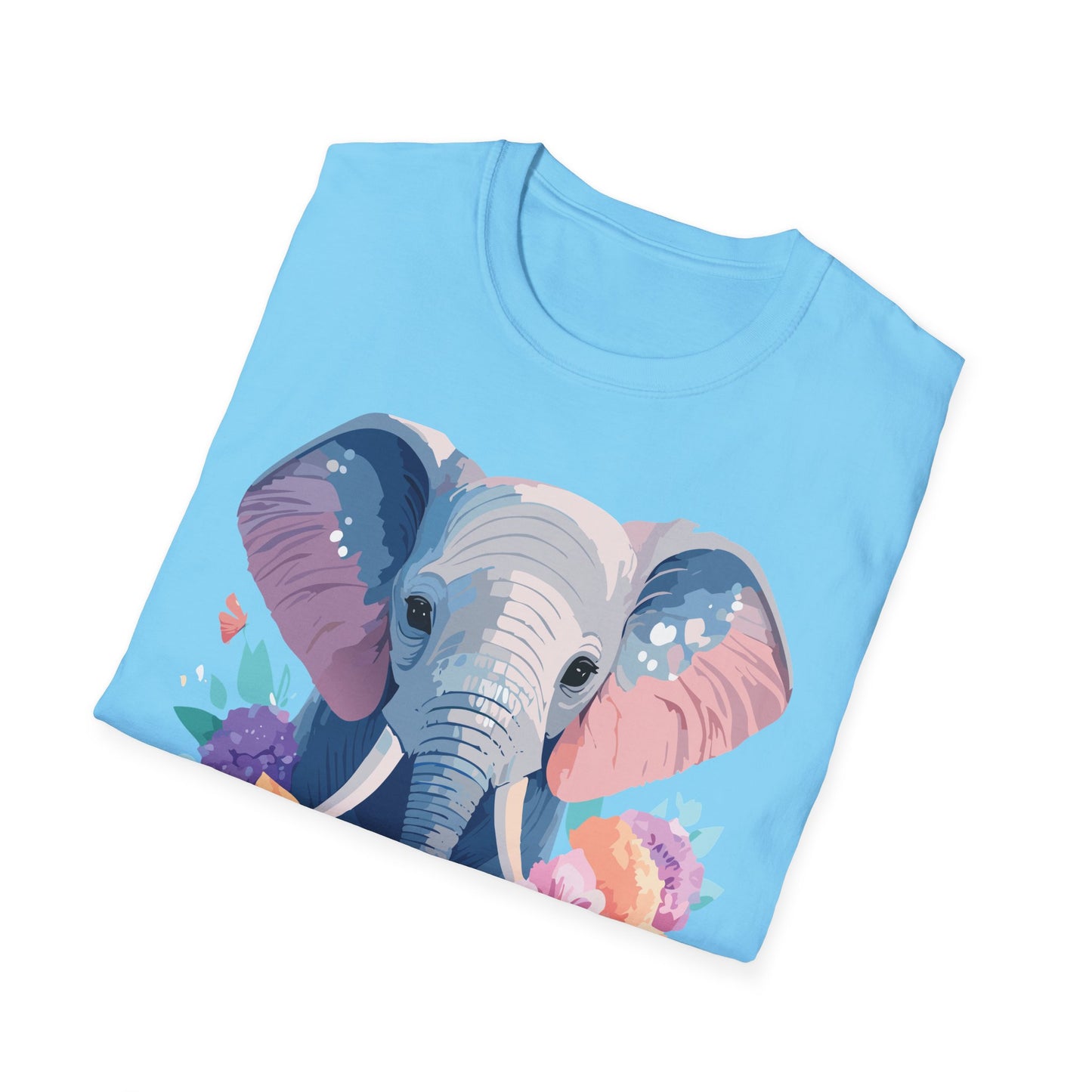 Elephant Shirt, T Shirt with Elephant, Elephant on T Shirt, T Shirt with Animation, Animals Tee Shirt