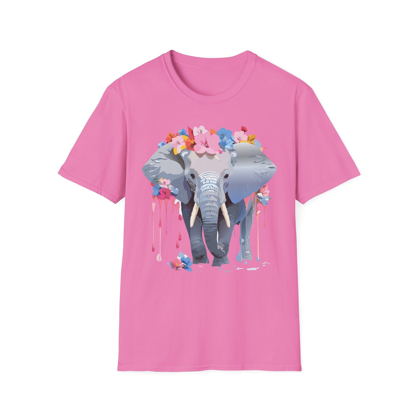 Elephant Shirt, T Shirt with Elephant, Elephant on T Shirt, T Shirt with Animation, Animals Tee Shirt