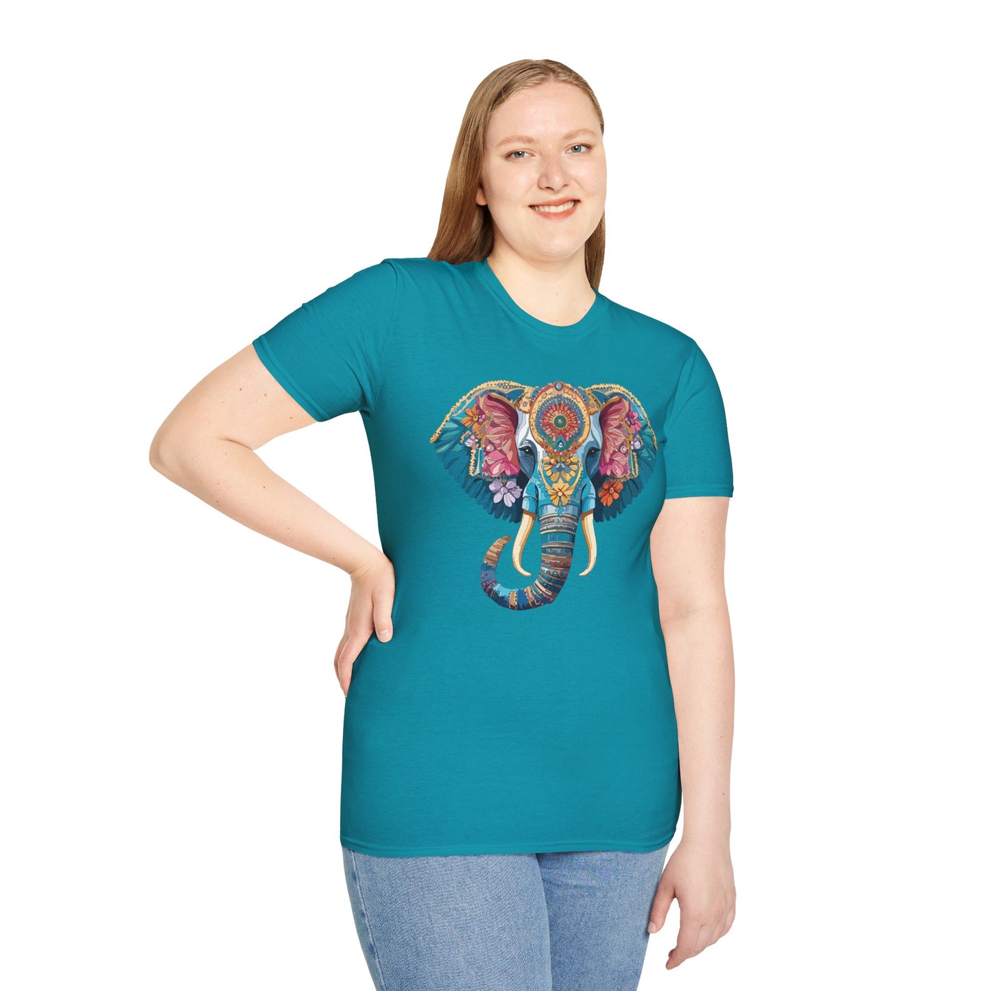 Elephant Shirt, T Shirt with Elephant, Elephant on T Shirt, T Shirt with Animation, Animals Tee Shirt