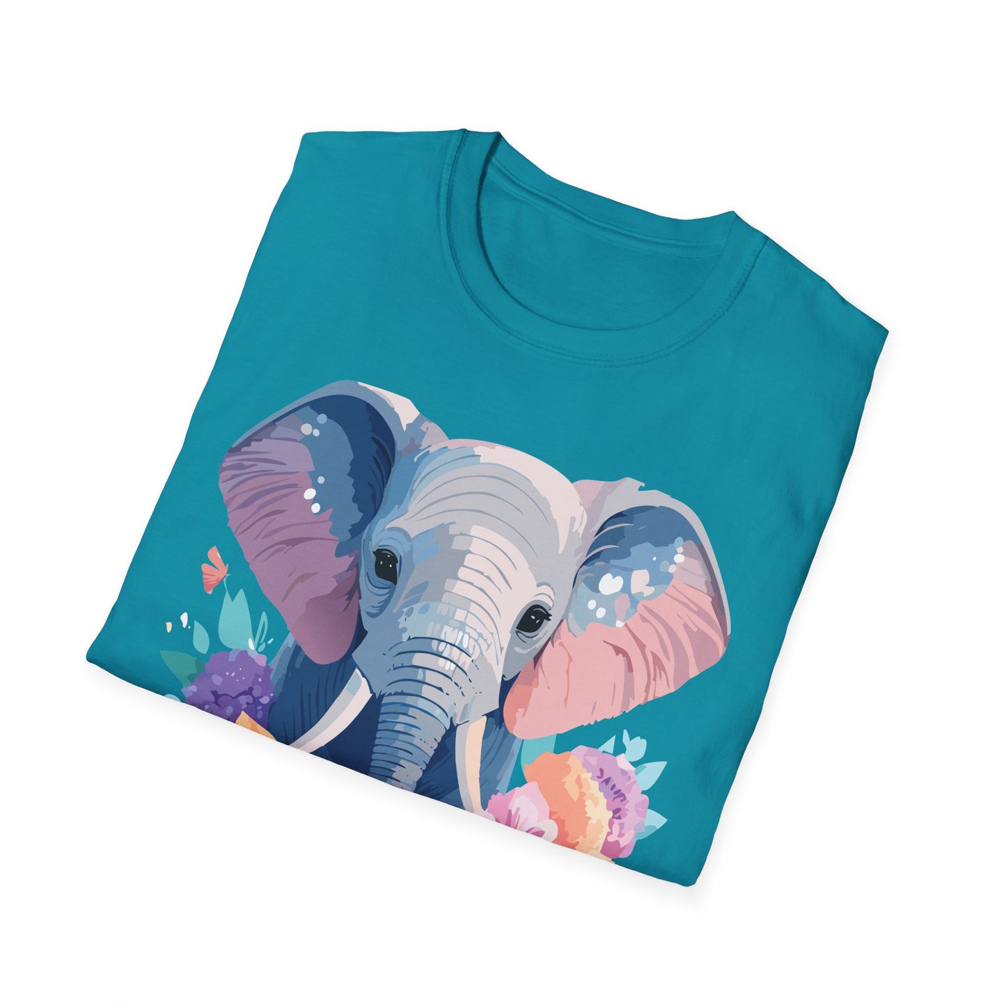 Elephant Shirt, T Shirt with Elephant, Elephant on T Shirt, T Shirt with Animation, Animals Tee Shirt