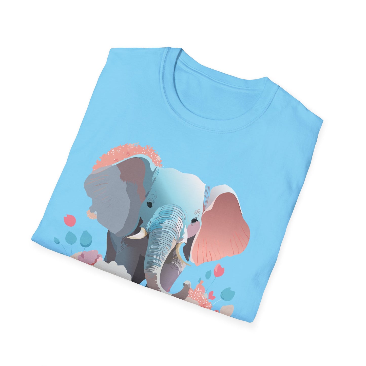 Elephant Shirt, T Shirt with Elephant, Elephant on T Shirt, T Shirt with Animation, Animals Tee Shirt