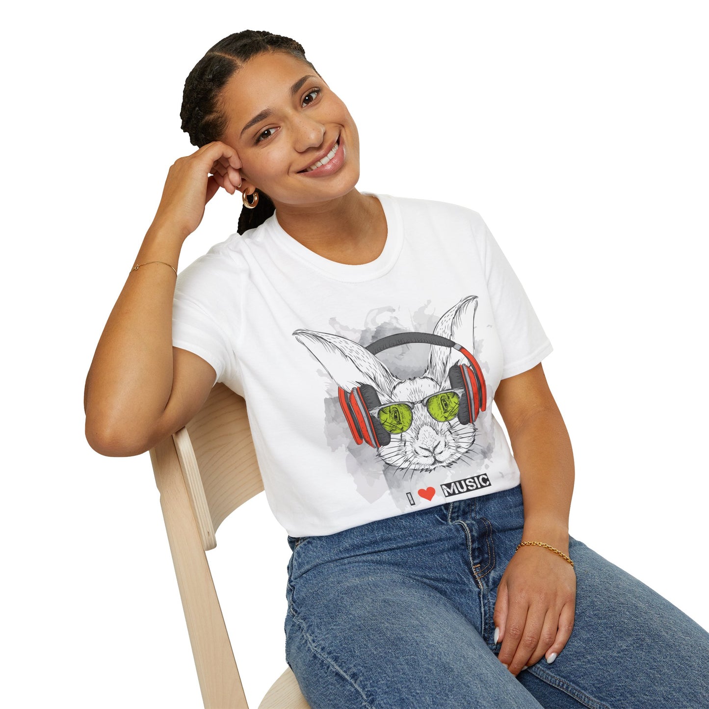 I love Music Animals Shirts, Shirt with Animals, Animals with Headphones Shirt