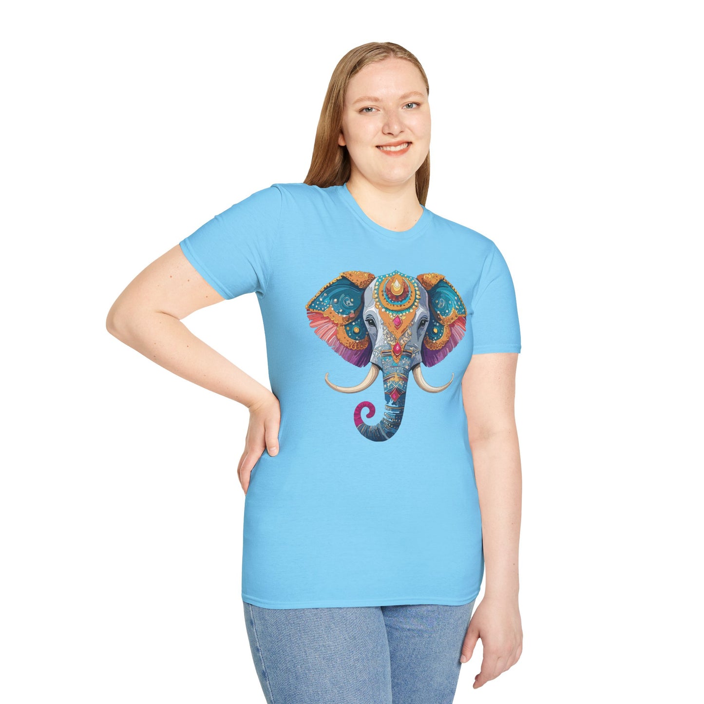 Elephant Shirt, T Shirt with Elephant, Elephant on T Shirt, T Shirt with Animation, Animals Tee Shirt