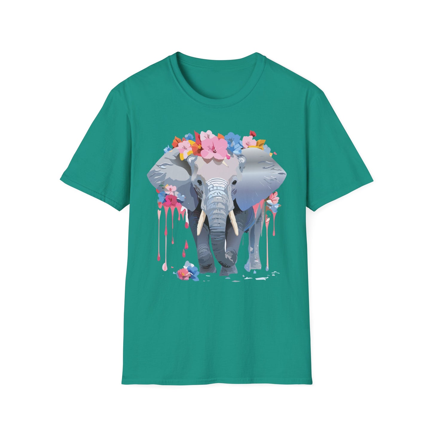 Elephant Shirt, T Shirt with Elephant, Elephant on T Shirt, T Shirt with Animation, Animals Tee Shirt
