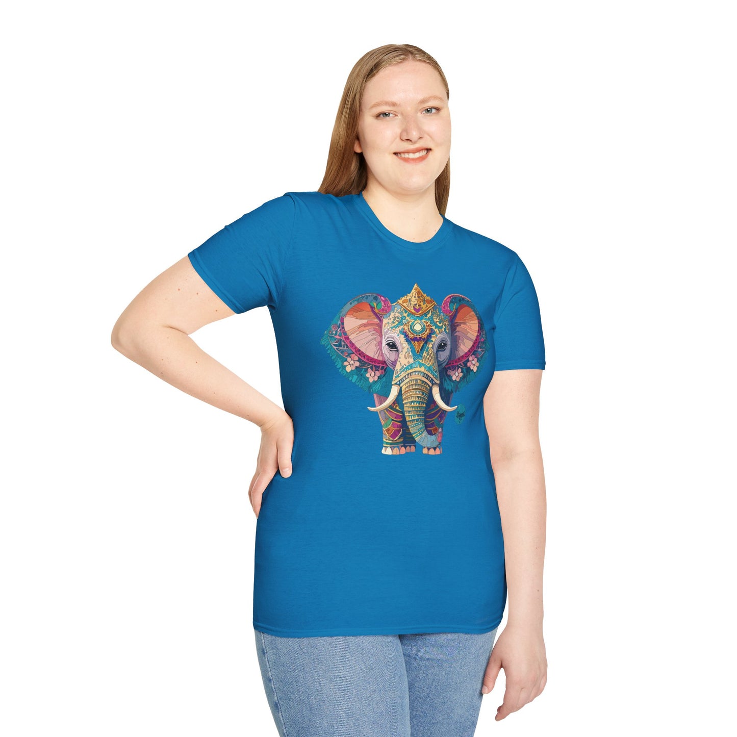 Elephant Shirt, T Shirt with Elephant, Elephant on T Shirt, T Shirt with Animation, Animals Tee Shirt