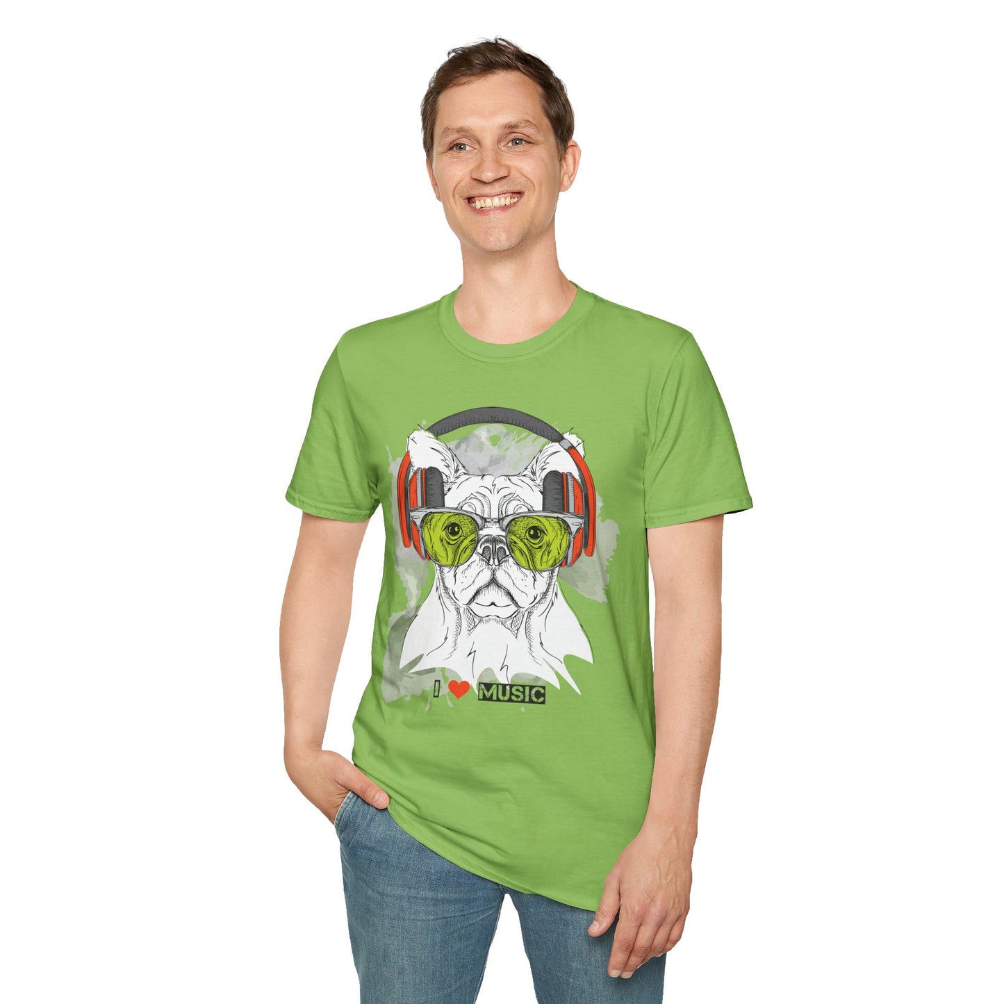 I love Music Animals Shirts, Shirt with Animals, Animals with Headphones Shirt