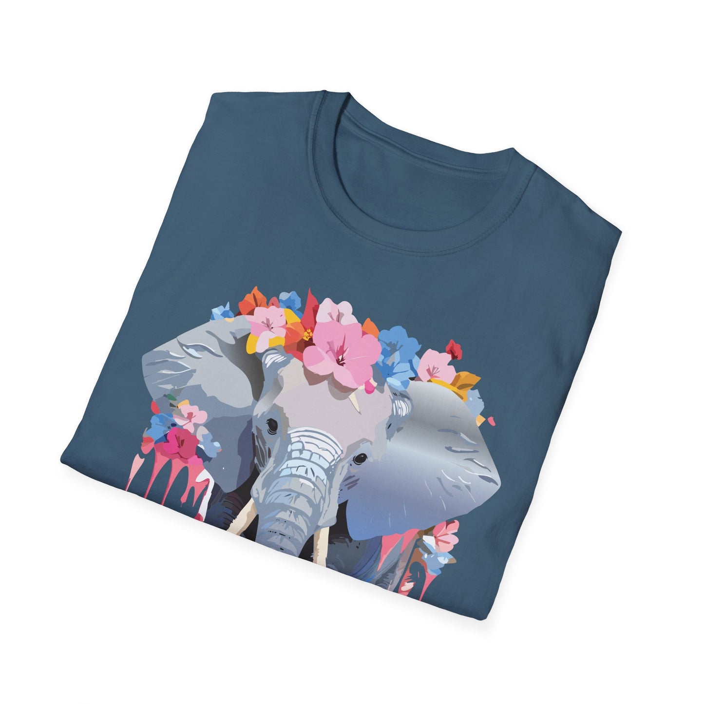 Elephant Shirt, T Shirt with Elephant, Elephant on T Shirt, T Shirt with Animation, Animals Tee Shirt