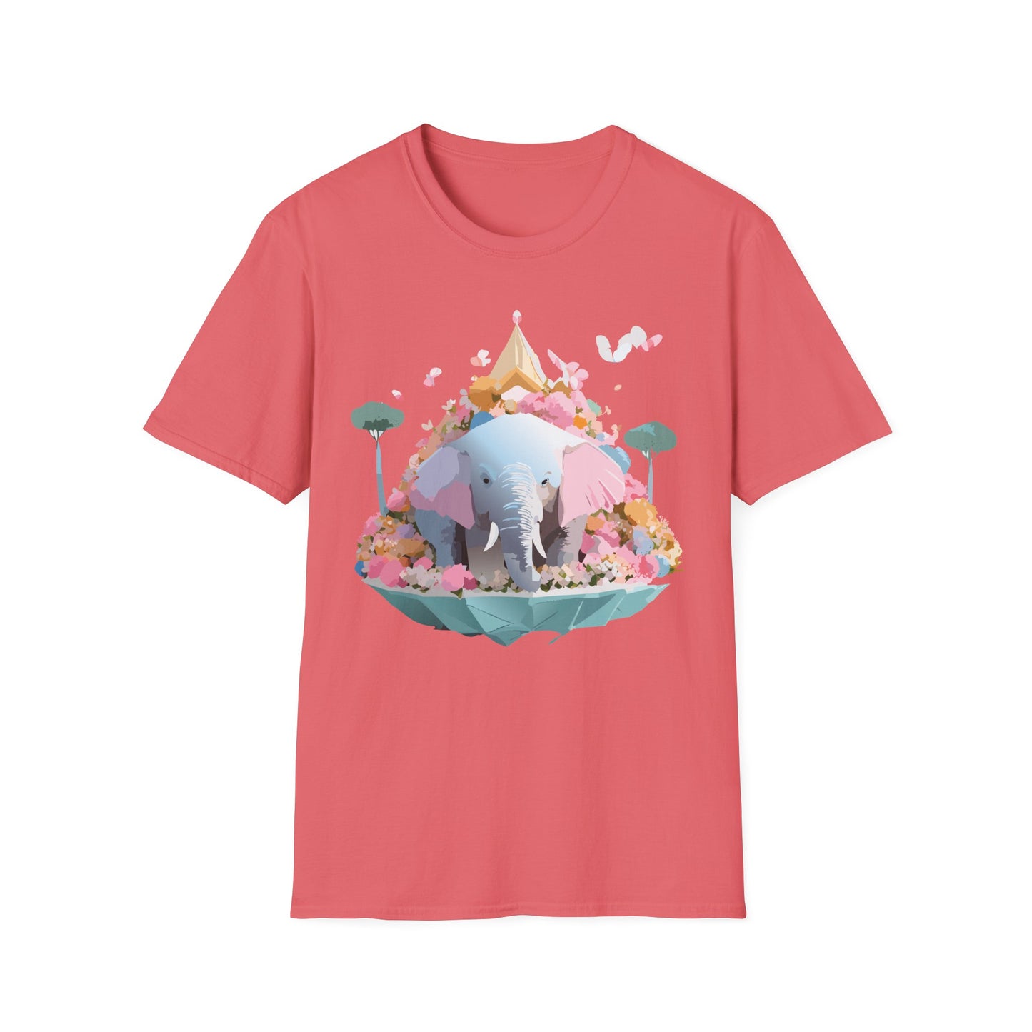 Elephant Shirt, T Shirt with Elephant, Elephant on T Shirt, T Shirt with Animation, Animals Tee Shirt