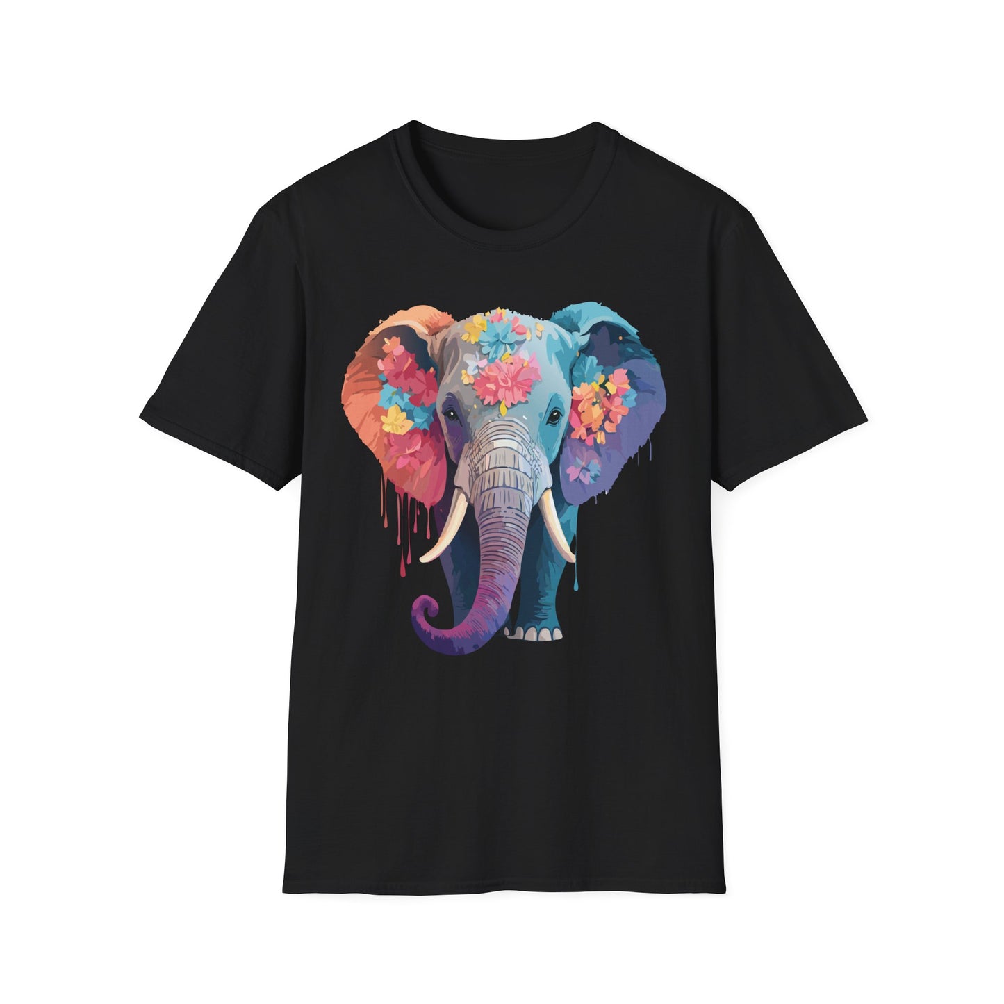Elephant Shirt, T Shirt with Elephant, Elephant on T Shirt, T Shirt with Animation, Animals Tee Shirt