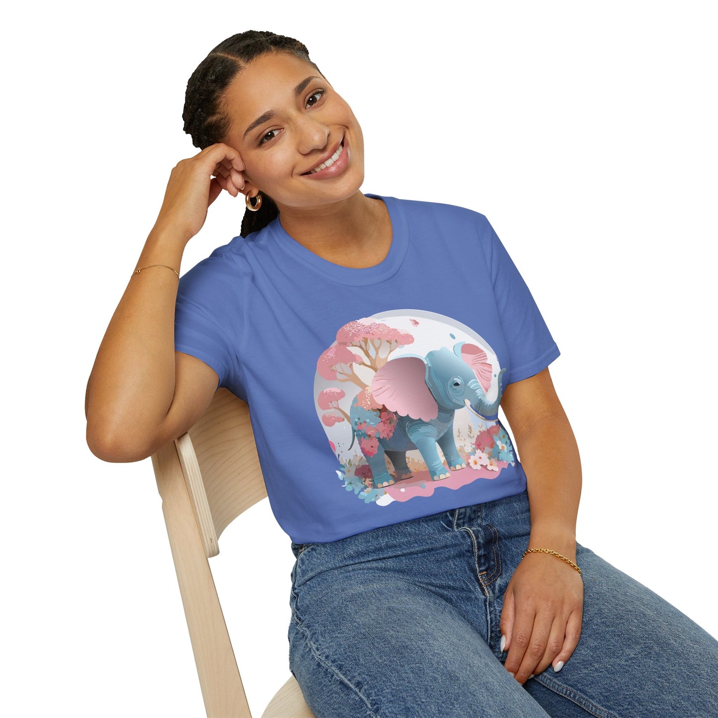 Elephant Shirt, T Shirt with Elephant, Elephant on T Shirt, T Shirt with Animation, Animals Tee Shirt