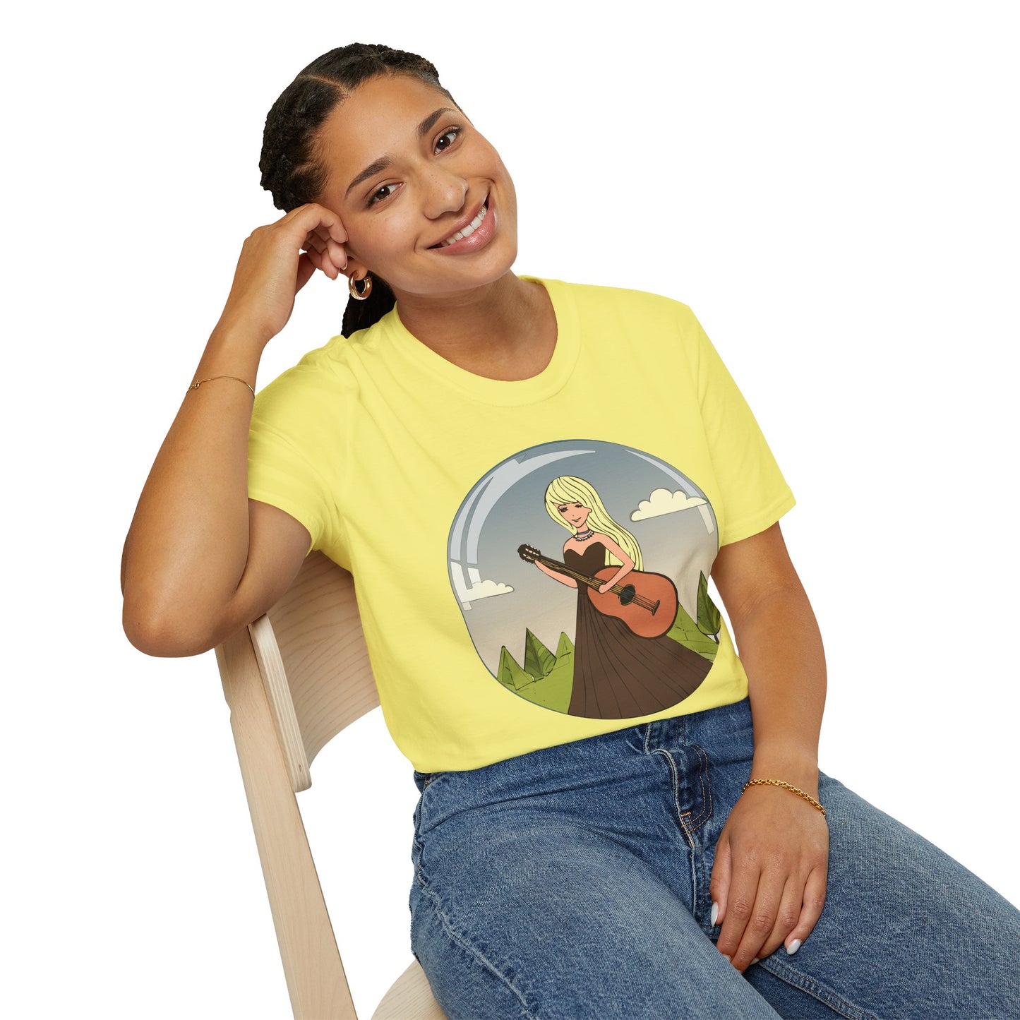 Vintage Illustration Graphic Design Unisex Softstyle 100 Cotton Tee 49