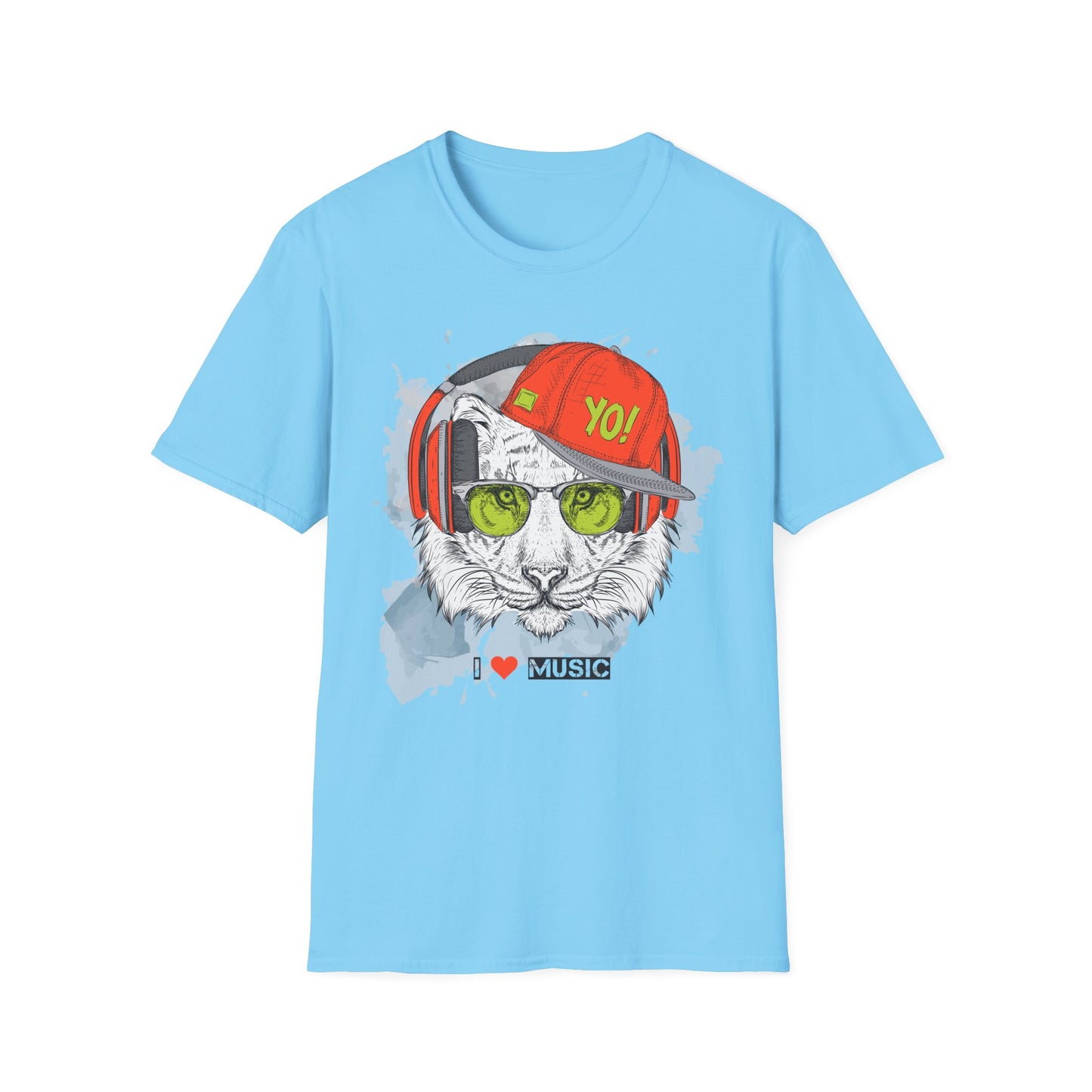 I love Music Animals Shirts, Shirt with Animals, Animals with Headphones Shirt