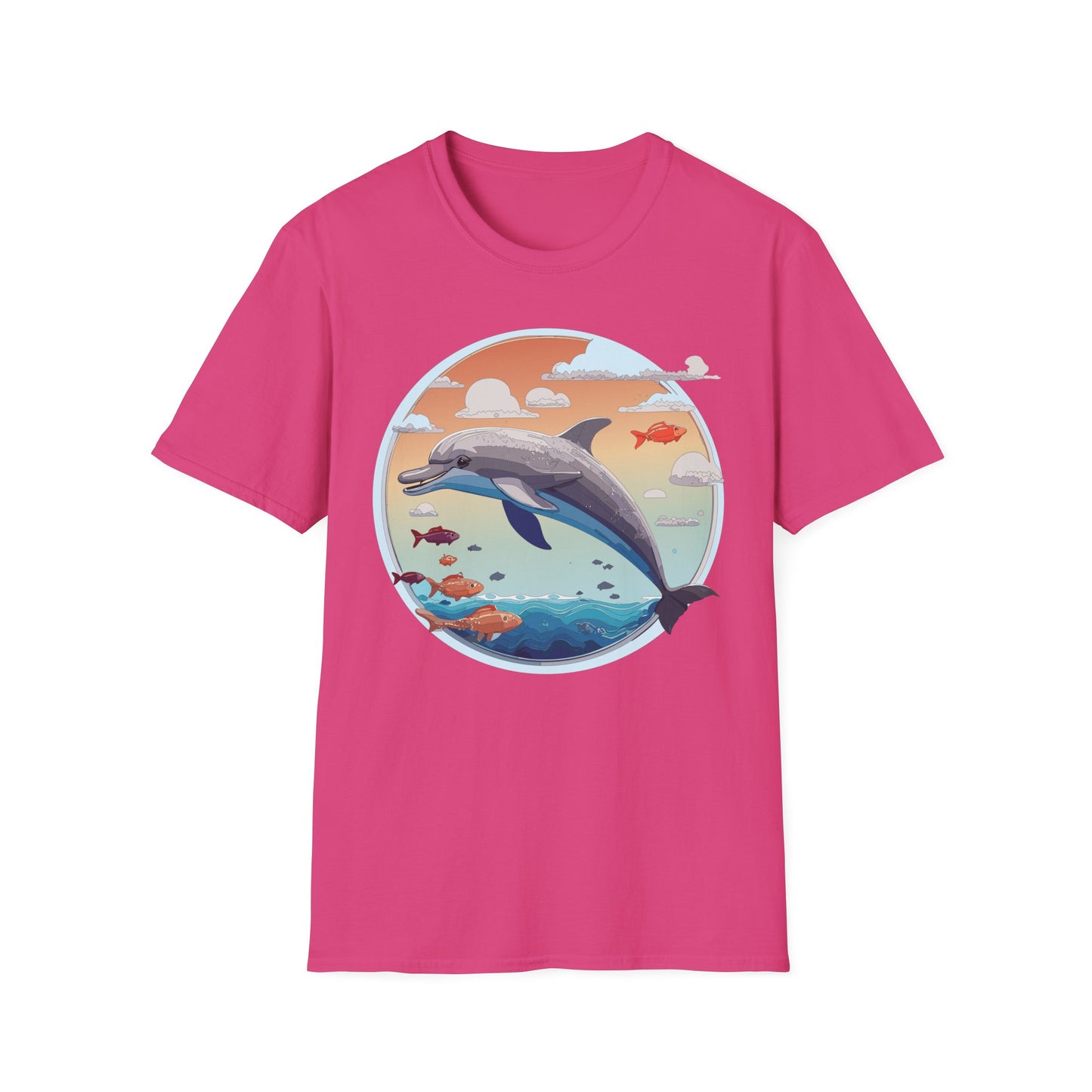 Dolphin Shirts, Shirt with Dolphin, Fish Tee Shirt, Animal Shirt