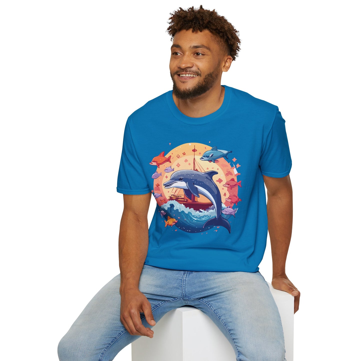 Dolphin Shirts, Shirt with Dolphin, Fish Tee Shirt, Animal Shirt
