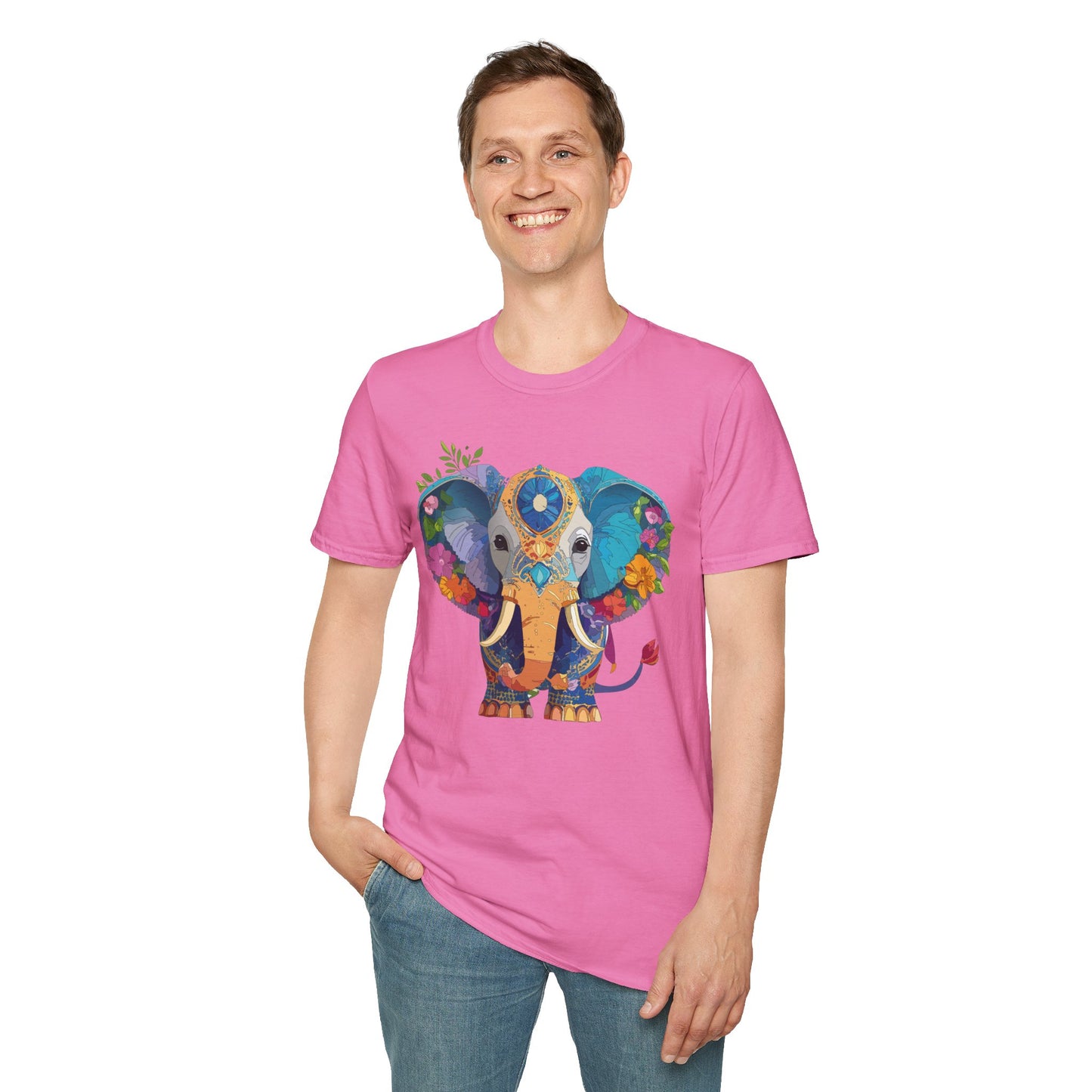 Elephant Shirt, T Shirt with Elephant, Elephant on T Shirt, T Shirt with Animation, Animals Tee Shirt