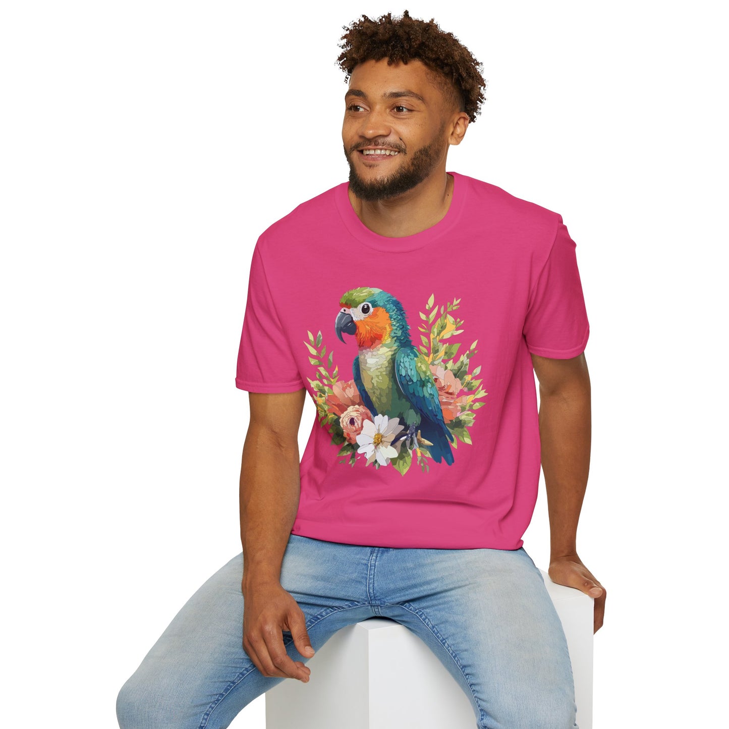 Bird T-Shirt, Floral Bird T Shirt, Shirt with Bird, Shirt with Animal