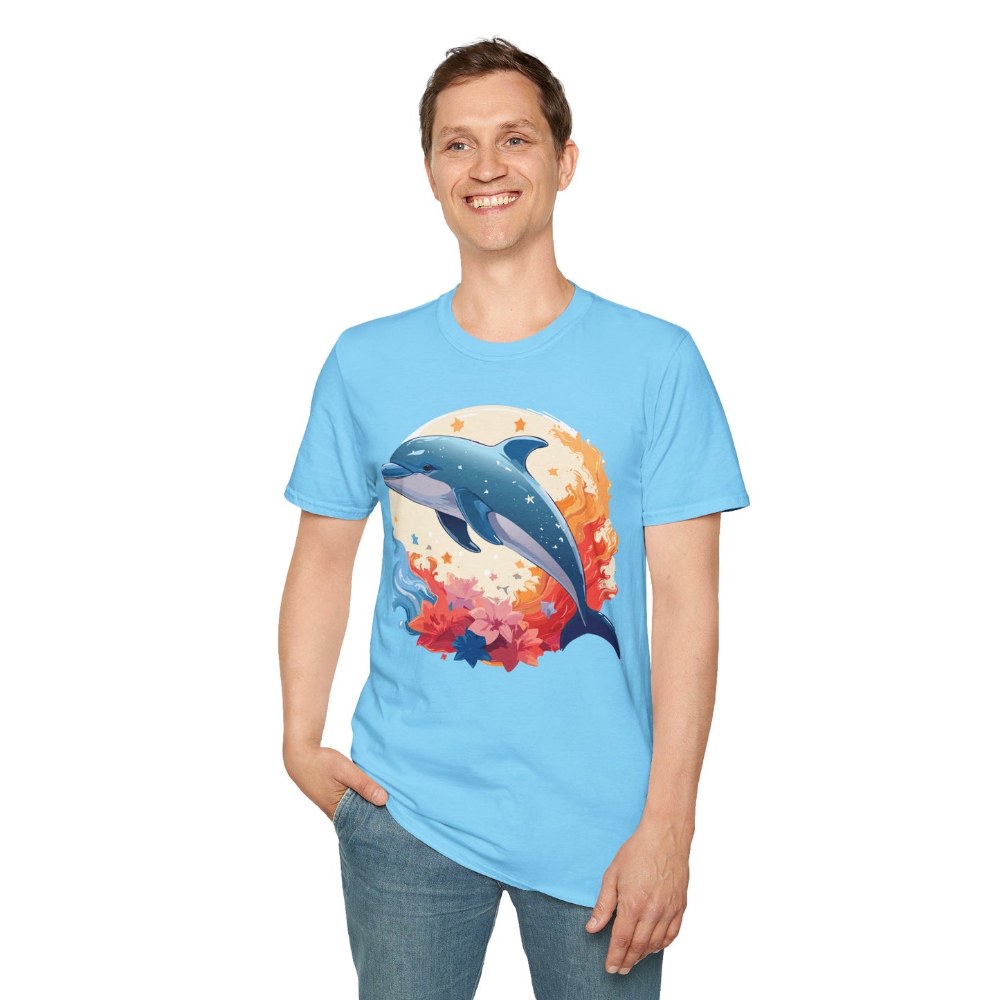 Dolphin Shirts, Shirt with Dolphin, Fish Tee Shirt, Animal Shirt