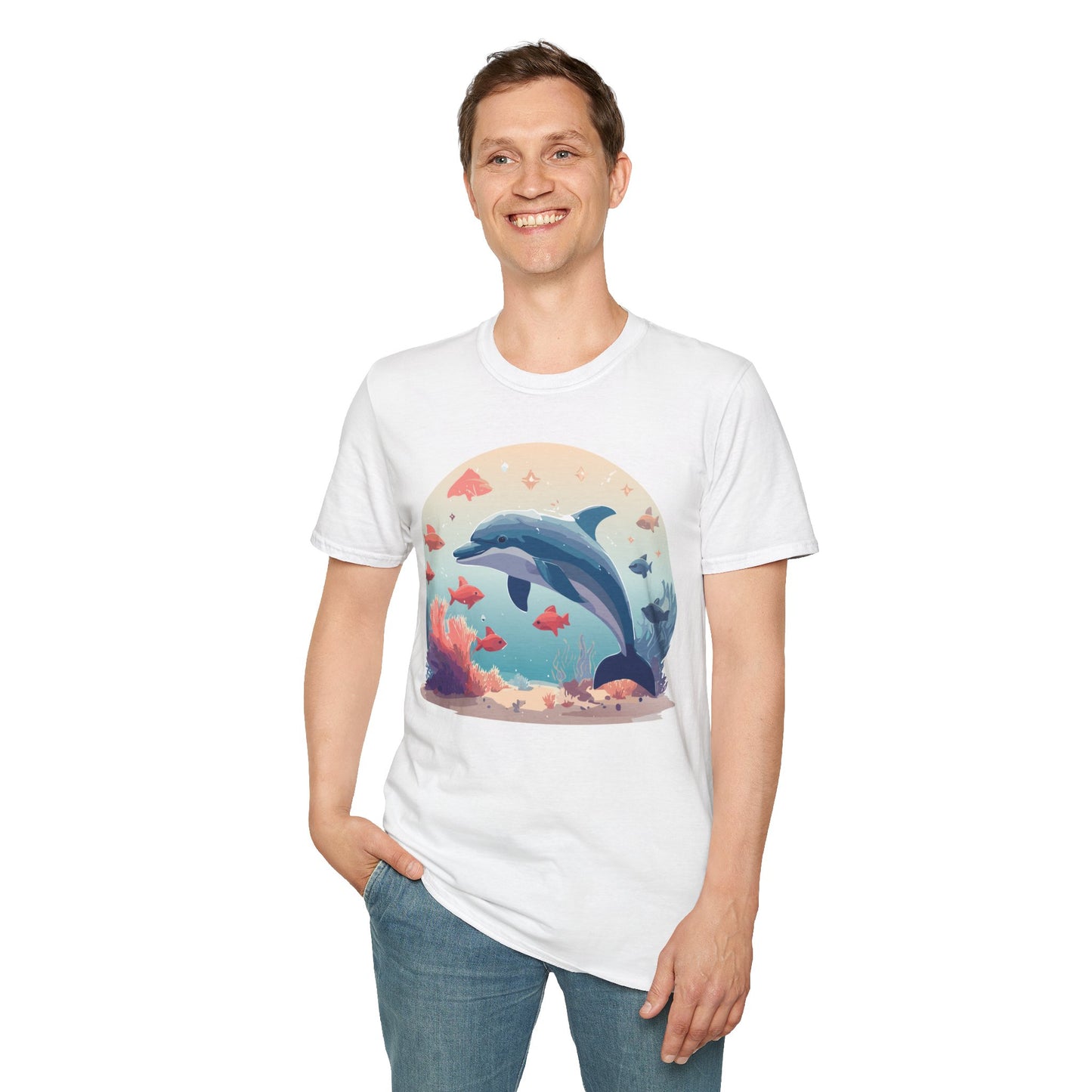Dolphin Shirts, Shirt with Dolphin, Fish Tee Shirt, Animal Shirt