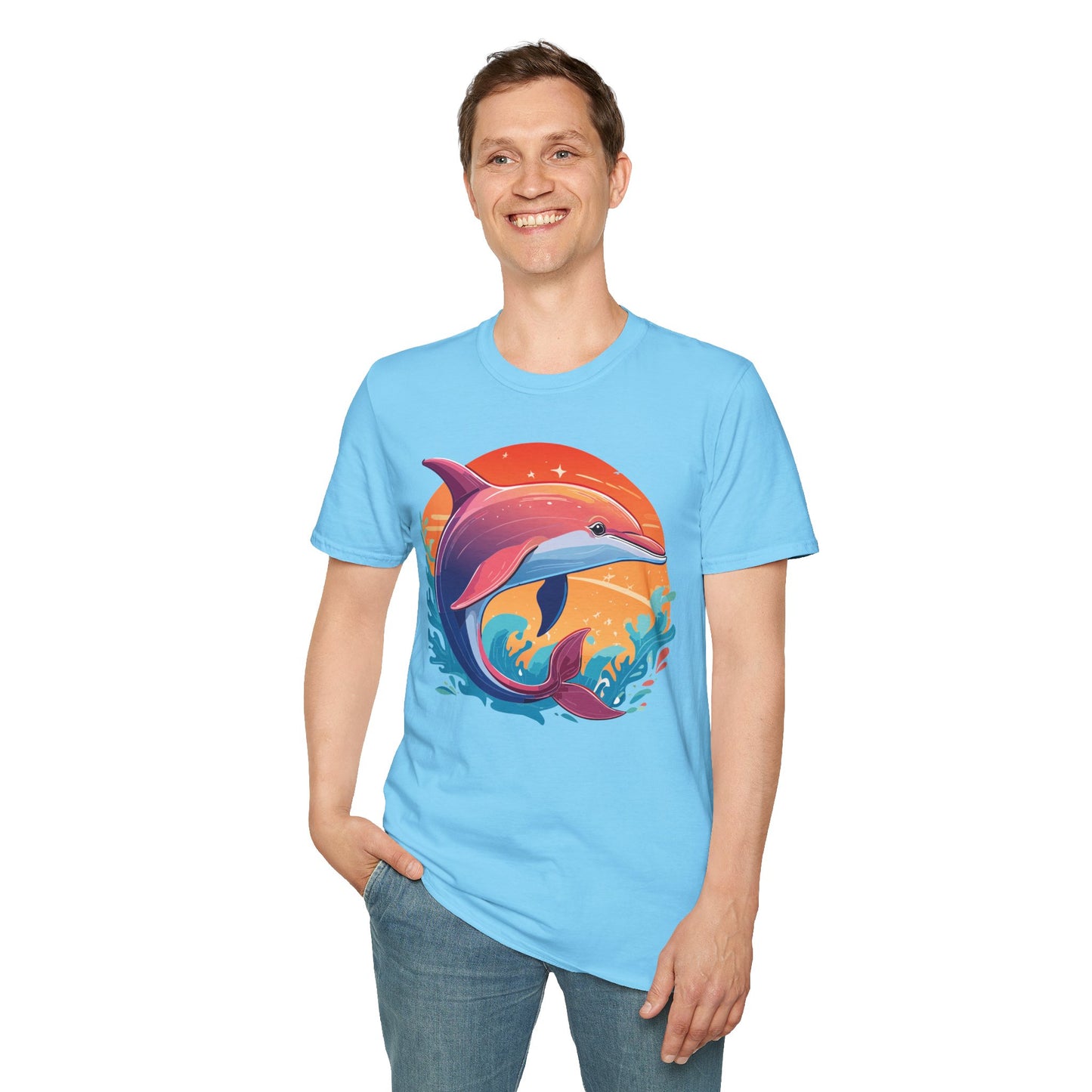 Dolphin Shirts, Shirt with Dolphin, Fish Tee Shirt, Animal Shirt