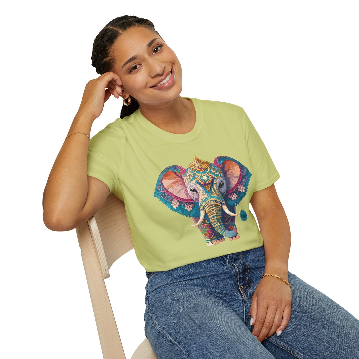 Elephant Shirt, T Shirt with Elephant, Elephant on T Shirt, T Shirt with Animation, Animals Tee Shirt