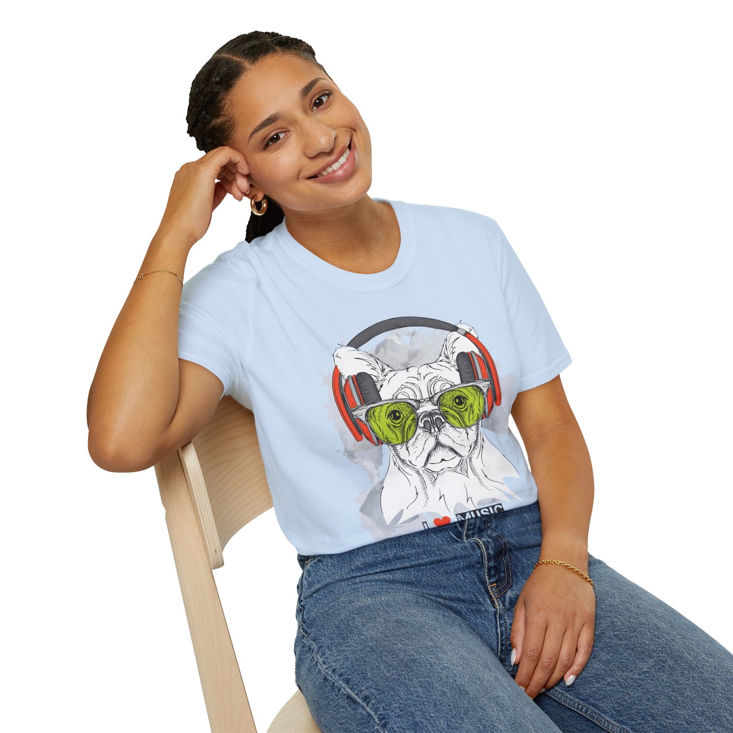I love Music Animals Shirts, Shirt with Animals, Animals with Headphones Shirt
