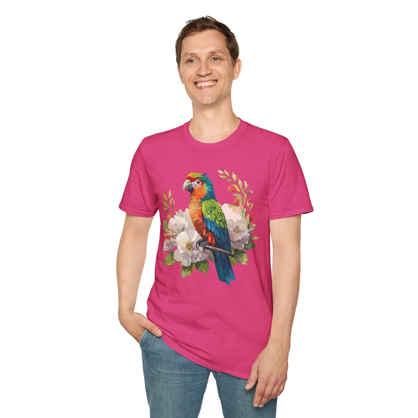 Bird T-Shirt, Floral Bird T Shirt, Shirt with Bird, Shirt with Animal
