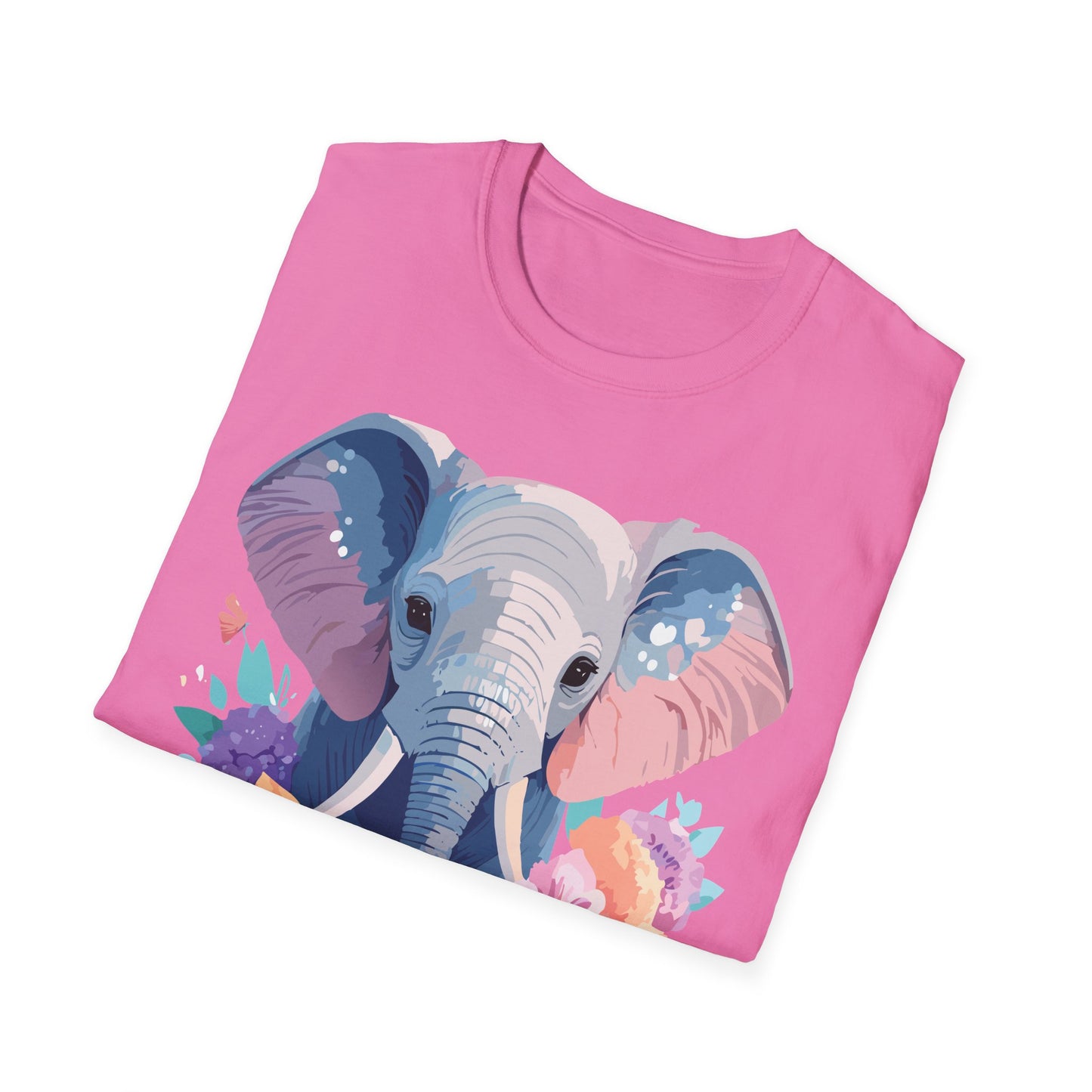 Elephant Shirt, T Shirt with Elephant, Elephant on T Shirt, T Shirt with Animation, Animals Tee Shirt