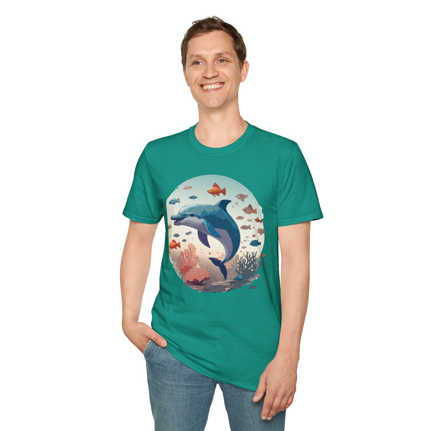 Dolphin Shirts, Shirt with Dolphin, Fish Tee Shirt, Animal Shirt