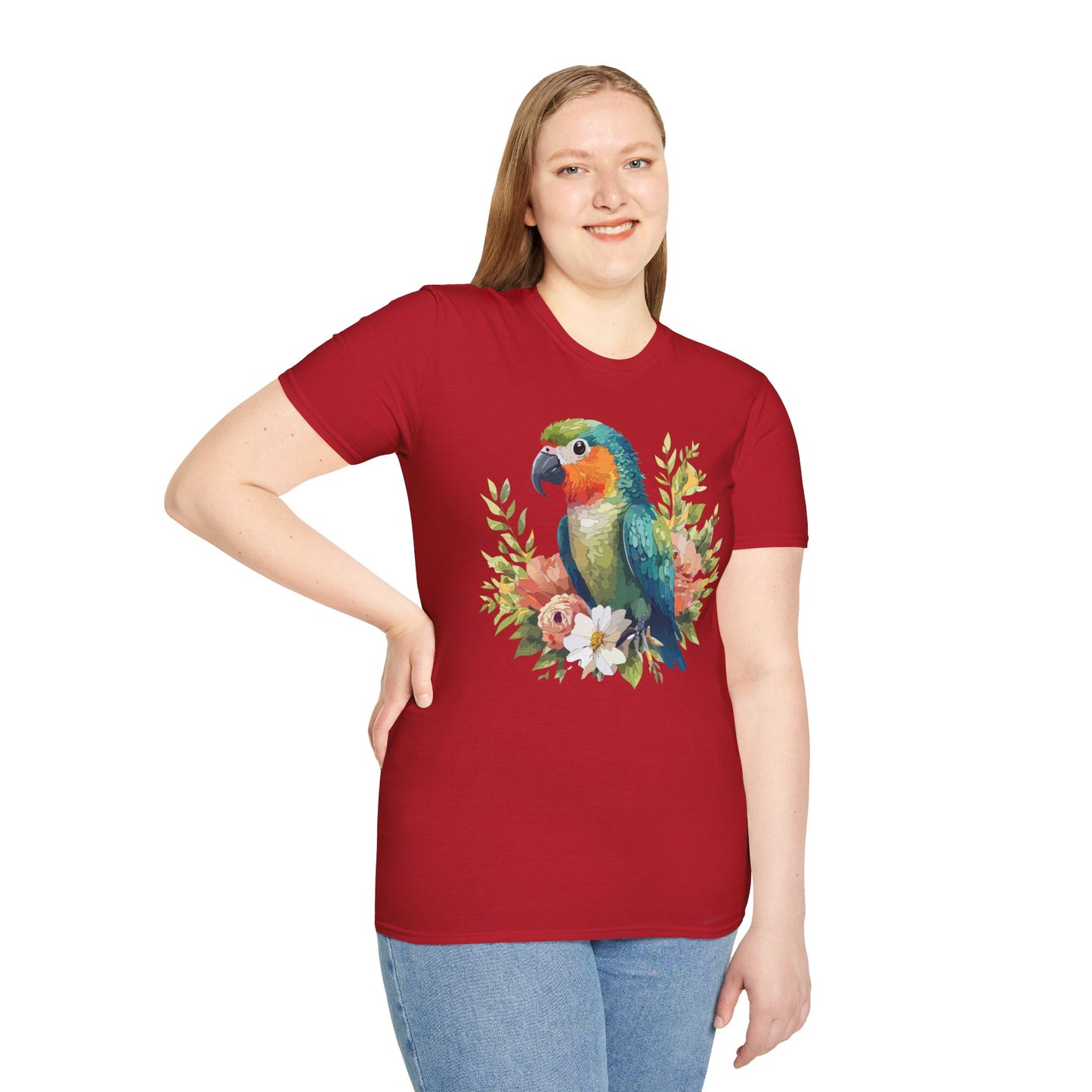 Bird T-Shirt, Floral Bird T Shirt, Shirt with Bird, Shirt with Animal