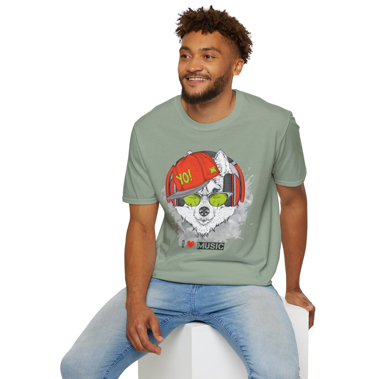 I love Music Animals Shirts, Shirt with Animals, Animals with Headphones Shirt