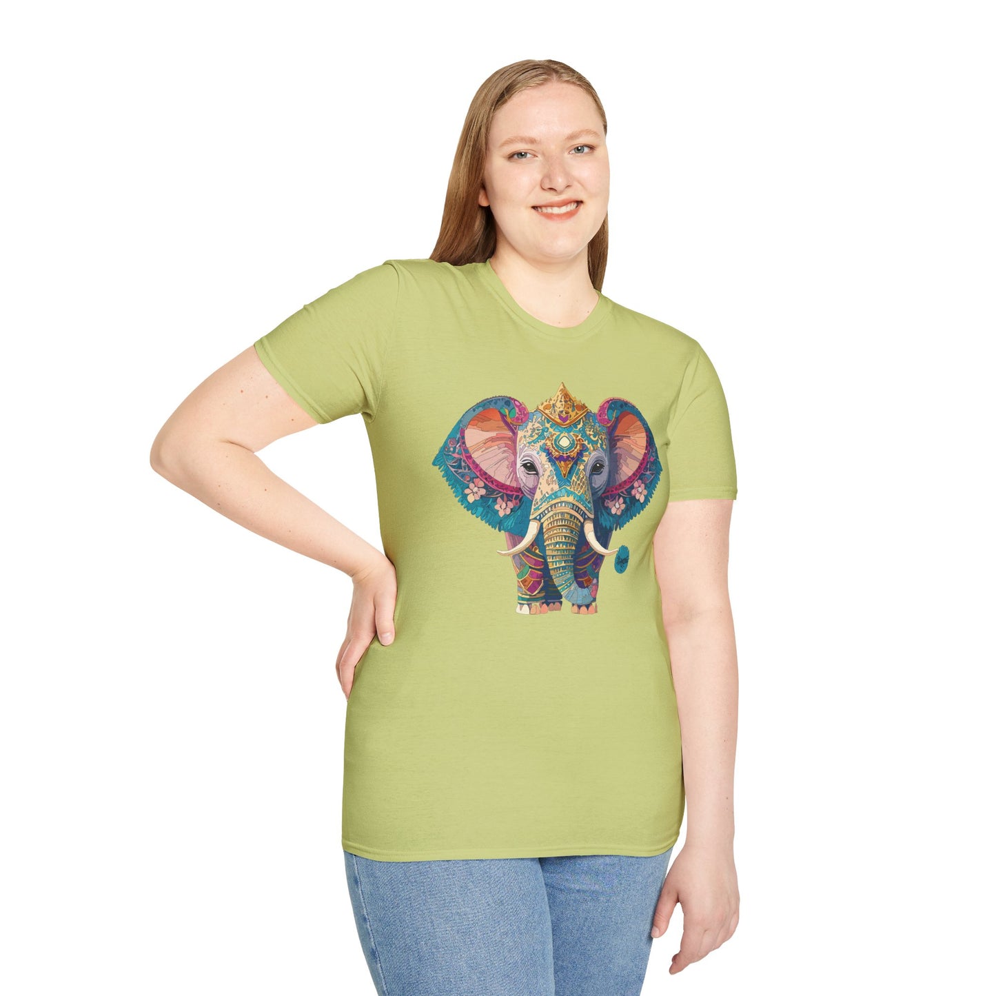 Elephant Shirt, T Shirt with Elephant, Elephant on T Shirt, T Shirt with Animation, Animals Tee Shirt