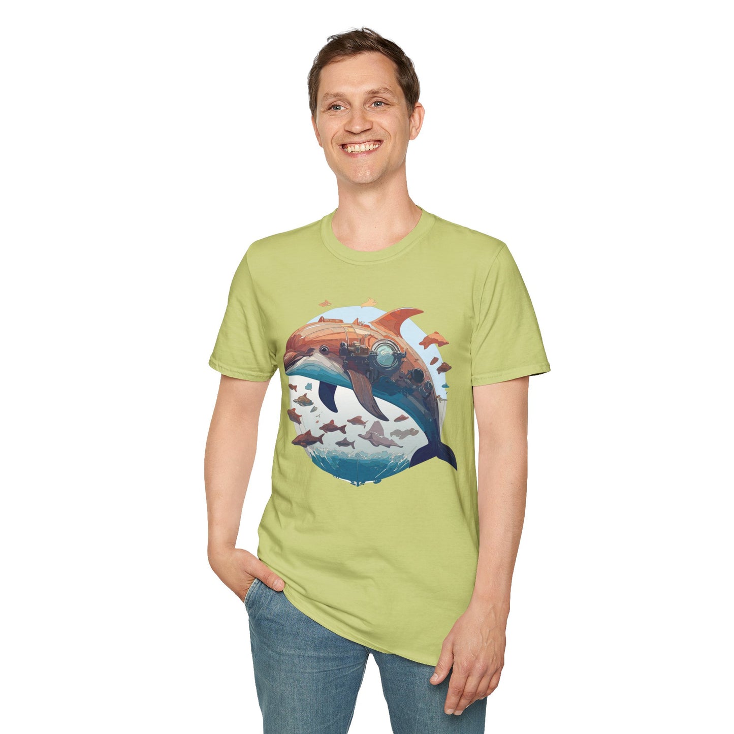 Dolphin Shirts, Shirt with Dolphin, Fish Tee Shirt, Animal Shirt