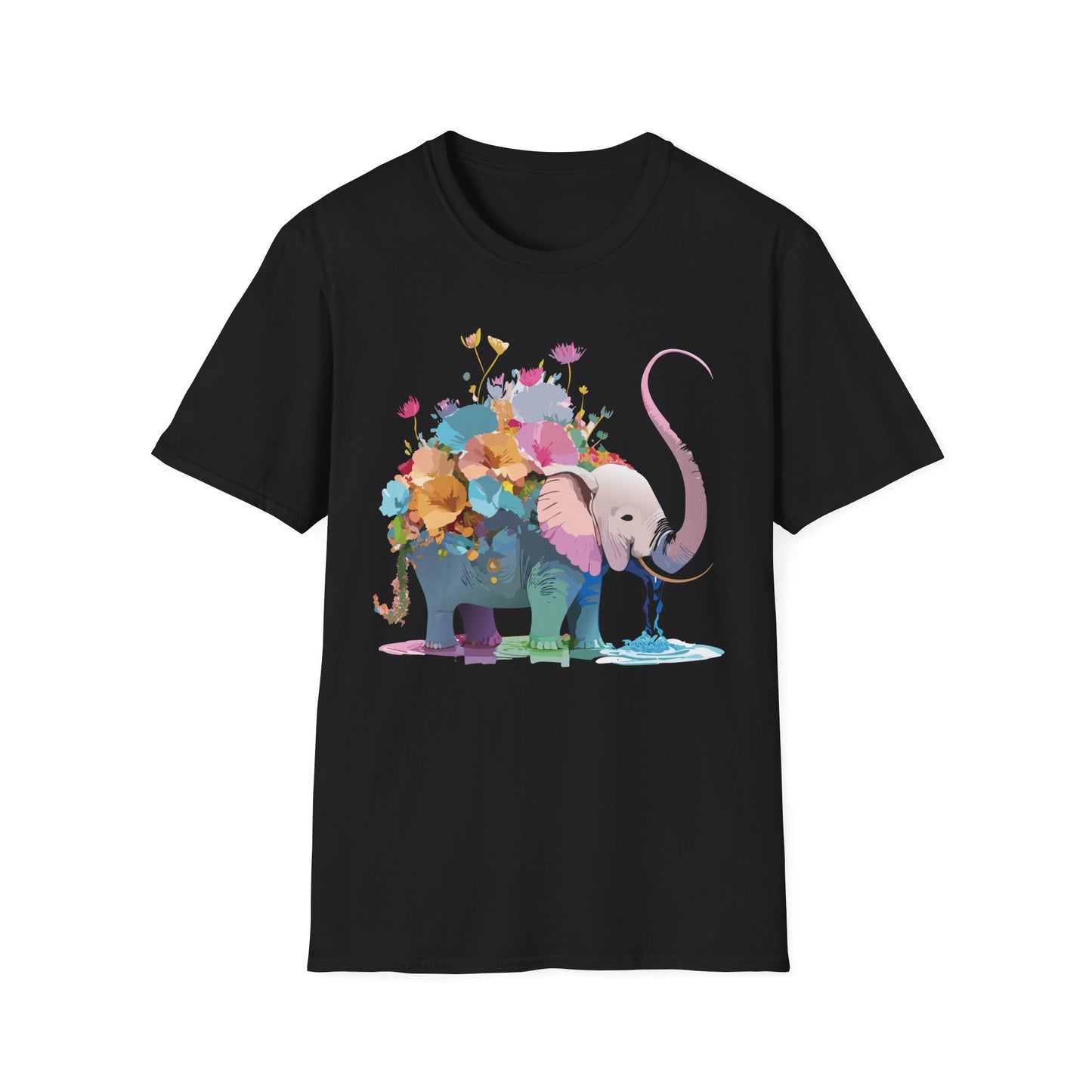 Elephant Shirt, T Shirt with Elephant, Elephant on T Shirt, T Shirt with Animation, Animals Tee Shirt