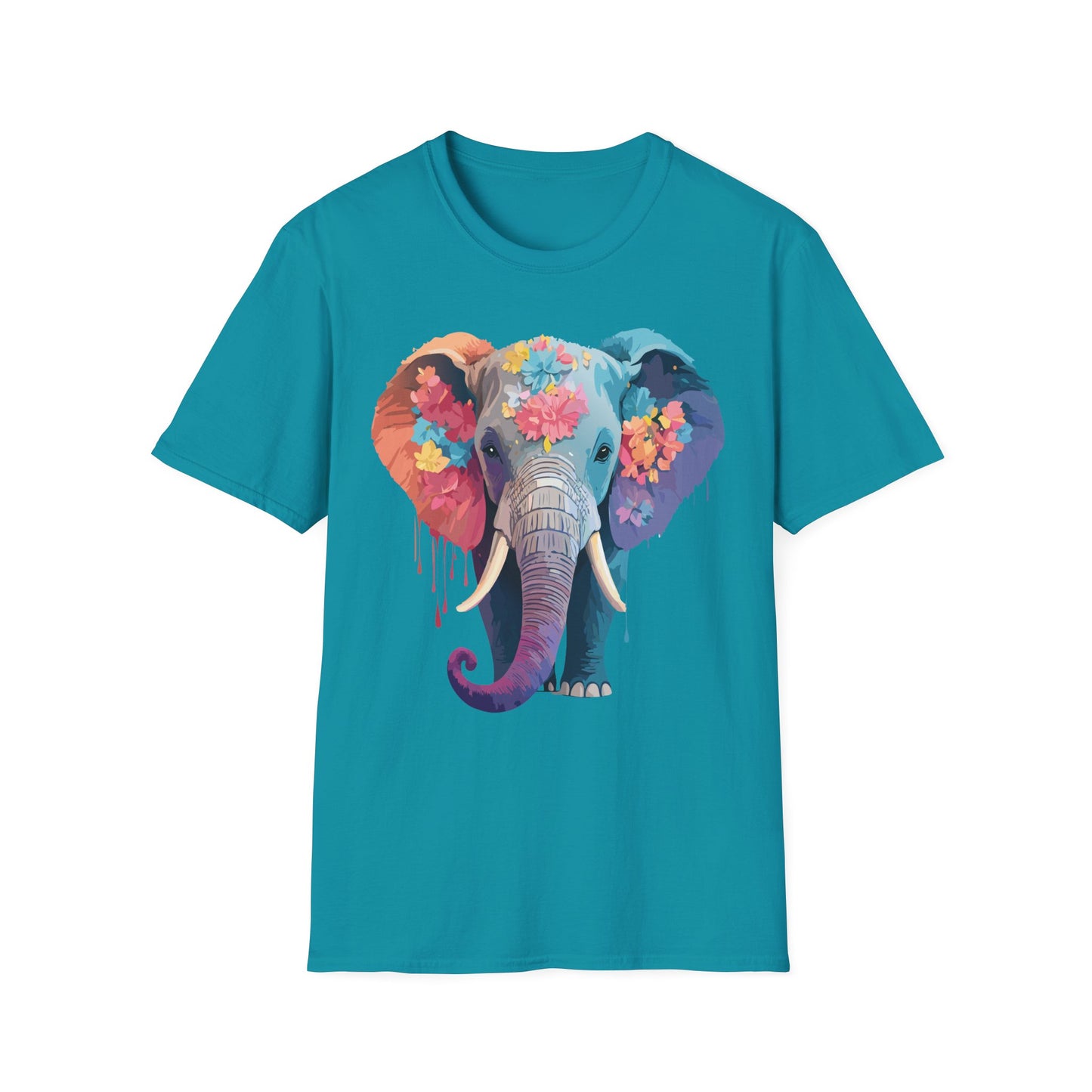 Elephant Shirt, T Shirt with Elephant, Elephant on T Shirt, T Shirt with Animation, Animals Tee Shirt