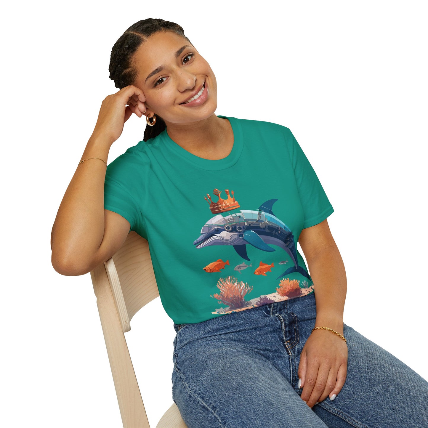 Dolphin Shirts, Shirt with Dolphin, Fish Tee Shirt, Animal Shirt