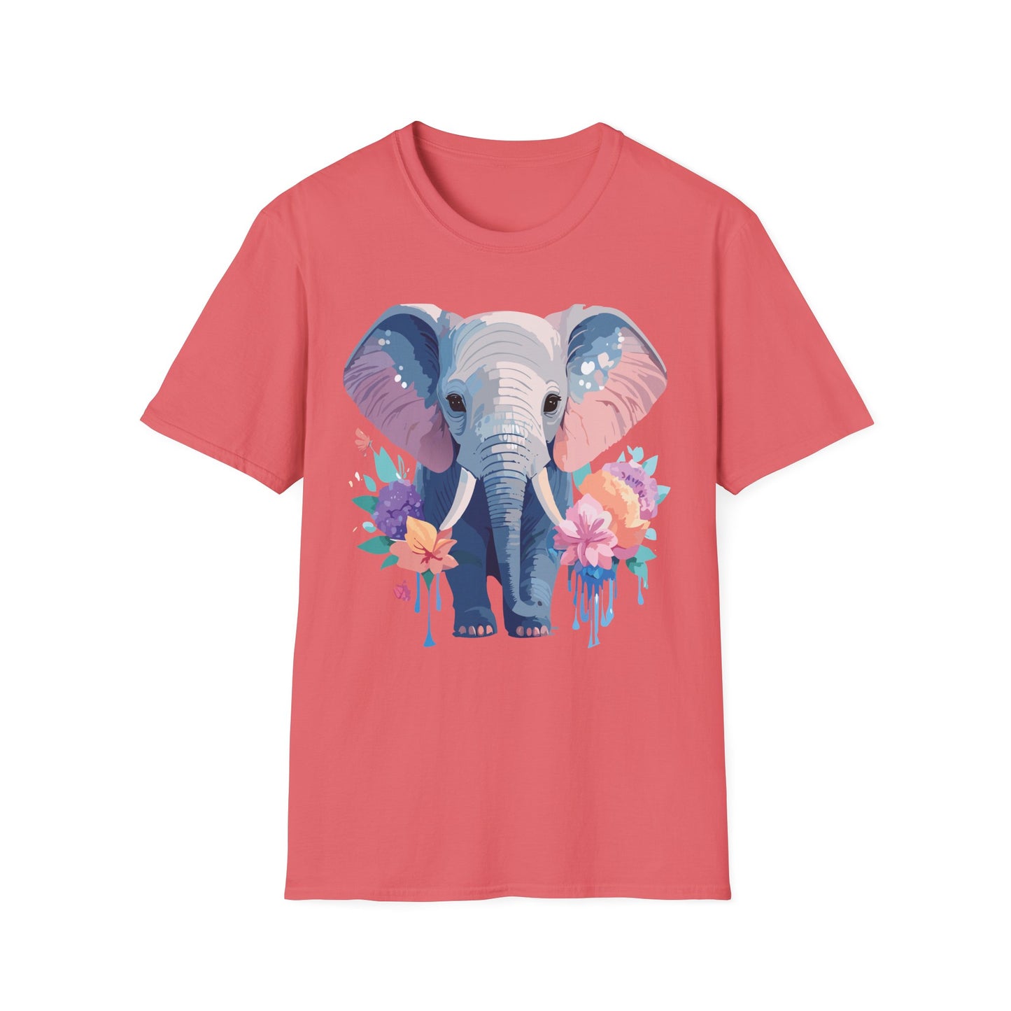 Elephant Shirt, T Shirt with Elephant, Elephant on T Shirt, T Shirt with Animation, Animals Tee Shirt
