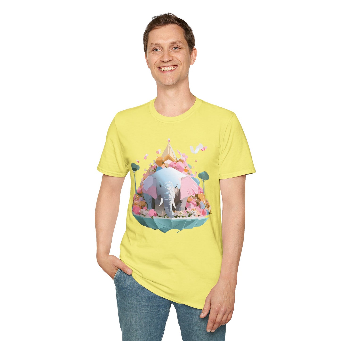 Elephant Shirt, T Shirt with Elephant, Elephant on T Shirt, T Shirt with Animation, Animals Tee Shirt