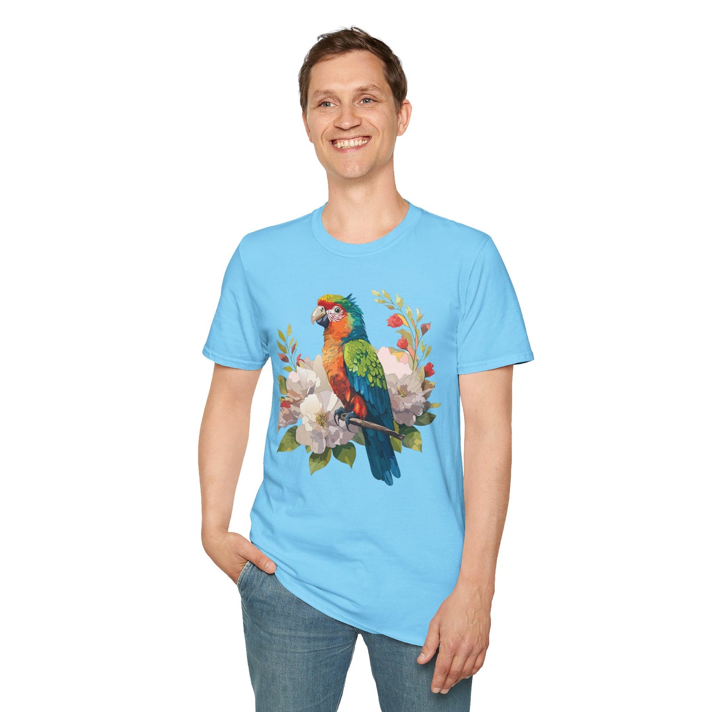 Bird T-Shirt, Floral Bird T Shirt, Shirt with Bird, Shirt with Animal